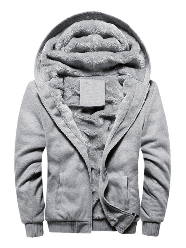 Men's Sweater Hooded Loose Sports Fleece Thickening Men's Coat on sale at MyriadMart