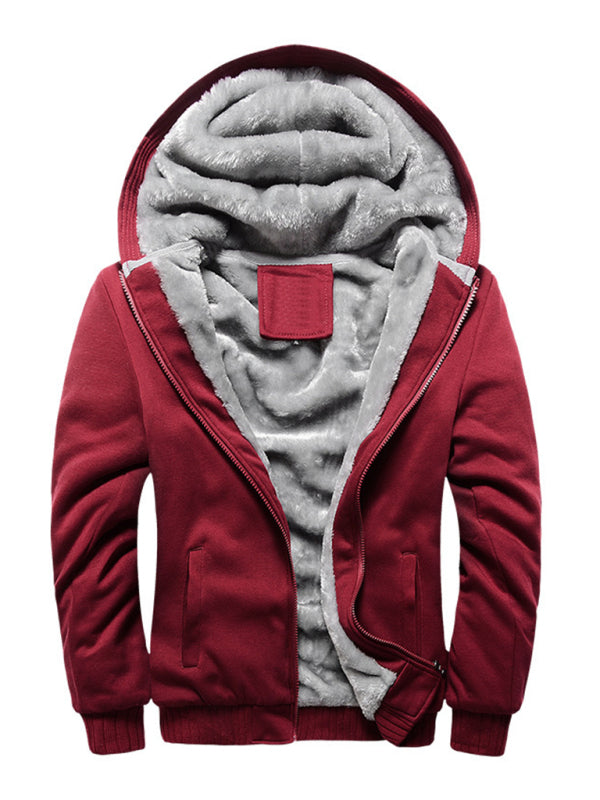 Men's Sweater Hooded Loose Sports Fleece Thickening Men's Coat on sale at MyriadMart