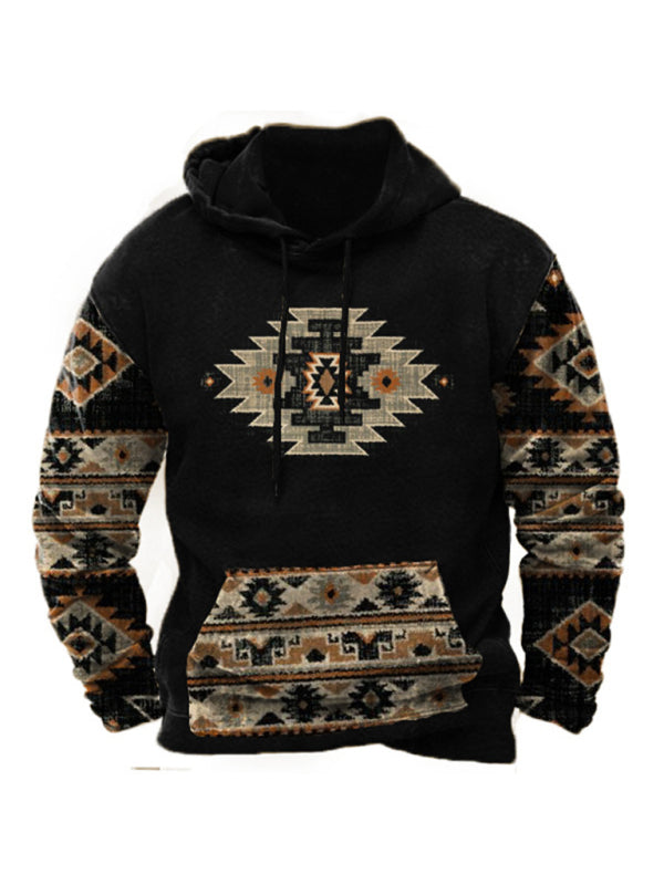 Digital printing men's street sports fashion trend hoodie on sale at MyriadMart