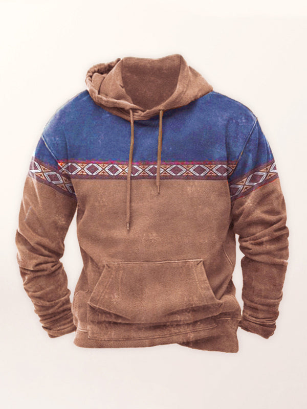 Digital printing men's street sports fashion trend hoodie on sale at MyriadMart