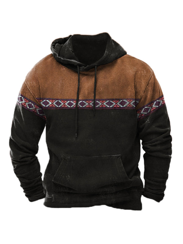 Digital printing men's street sports fashion trend hoodie on sale at MyriadMart