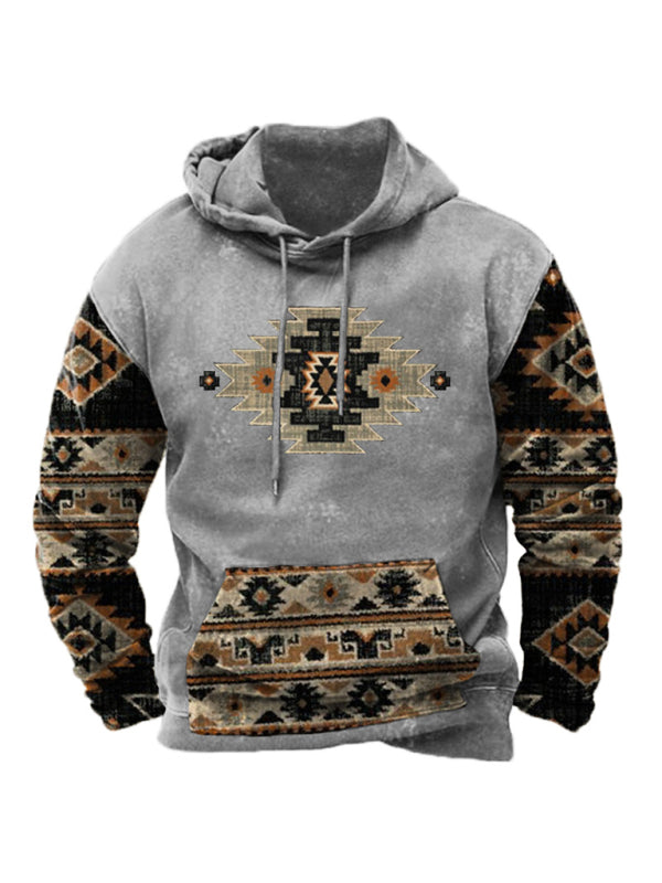 Digital printing men's street sports fashion trend hoodie on sale at MyriadMart