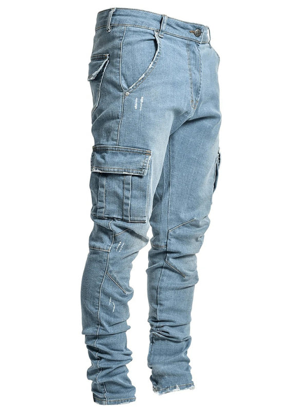 New style jeans men's side pocket skinny jeans on sale at MyriadMart
