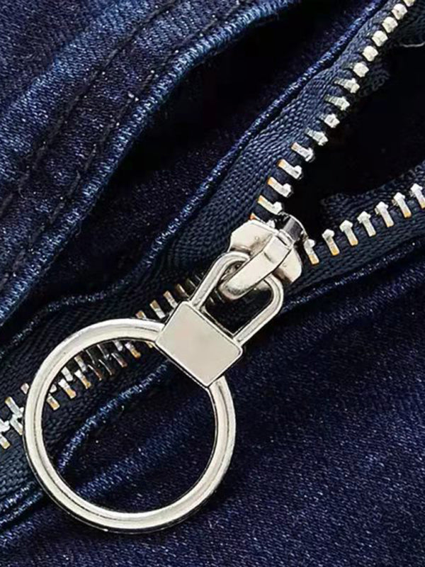 Men's trendy fashion all-match cargo jeans on sale at MyriadMart