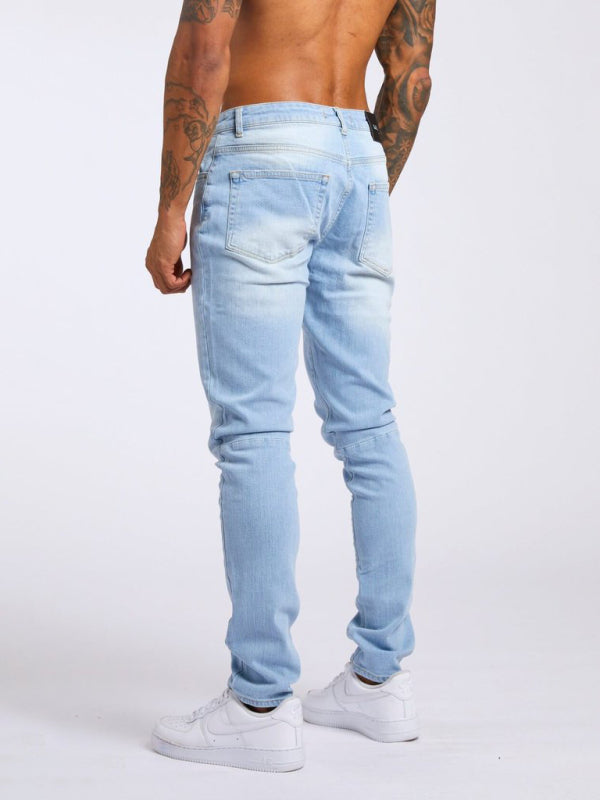 Men's solid slim fit basic skinny jeans on sale at MyriadMart