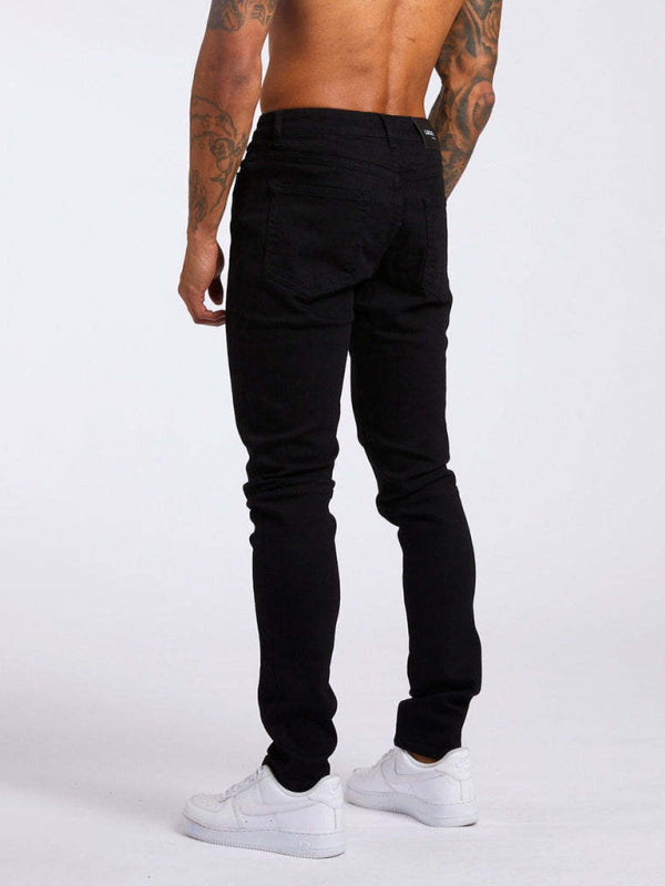 Men's solid slim fit basic skinny jeans on sale at MyriadMart