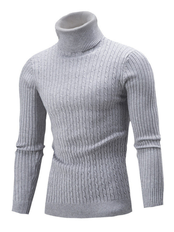 Men's turtleneck casual tight stretch sweater - MyriadMart