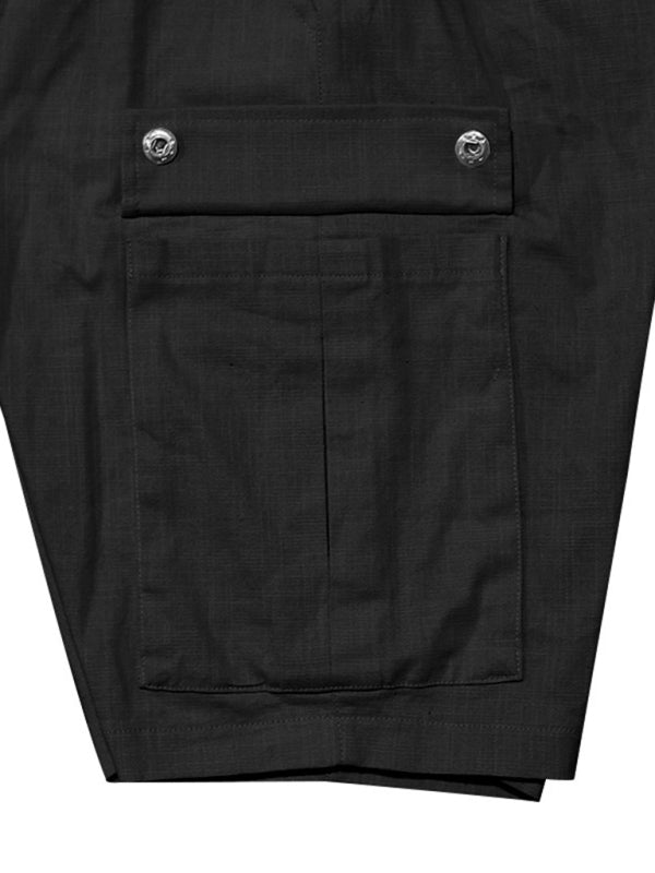 Casual Men's Slim Drawstring Shorts Thin Quarter Pants Cargo Shorts