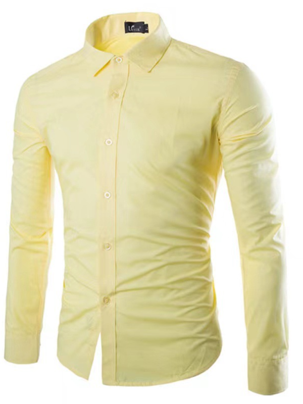 Casual lapel non-iron long-sleeved shirt - MyriadMart