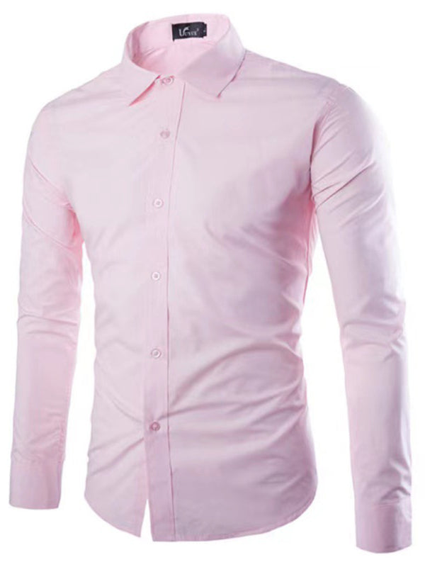 Casual lapel non-iron long-sleeved shirt - MyriadMart
