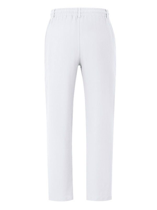 Men's breathable linen loose casual trousers - MyriadMart