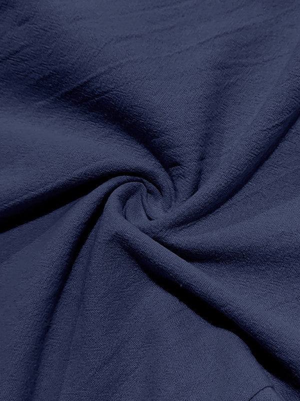 Men's Loose Casual Relaxed Straight Linen Naples Gurga Breathable Trousers on sale at MyriadMart