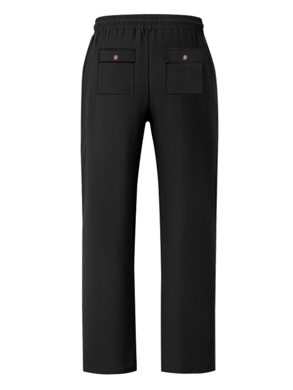 Loose linen casual wide-leg beach sports four seasons breathable trousers - MyriadMart