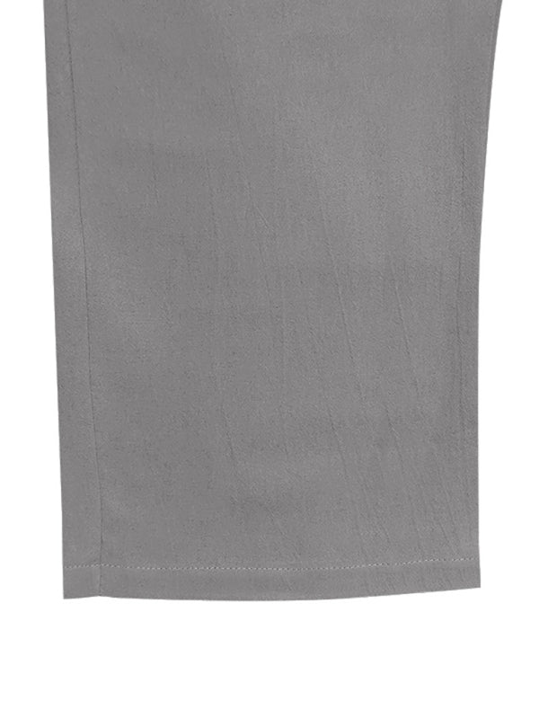 Loose linen casual wide-leg beach sports four seasons breathable trousers - MyriadMart