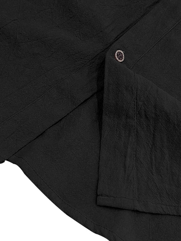 Men's Casual Sleeveless Waistcoat Shirt Linen Hooded Solid Color Breathable Loose Top - MyriadMart