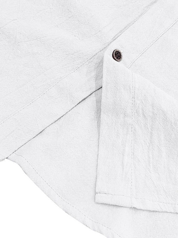 Men's Casual Sleeveless Waistcoat Shirt Linen Hooded Solid Color Breathable Loose Top - MyriadMart