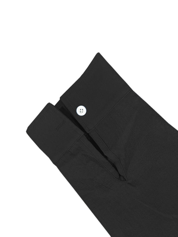 Linen long-sleeved stand-up collar breathable casual men's shirt - MyriadMart