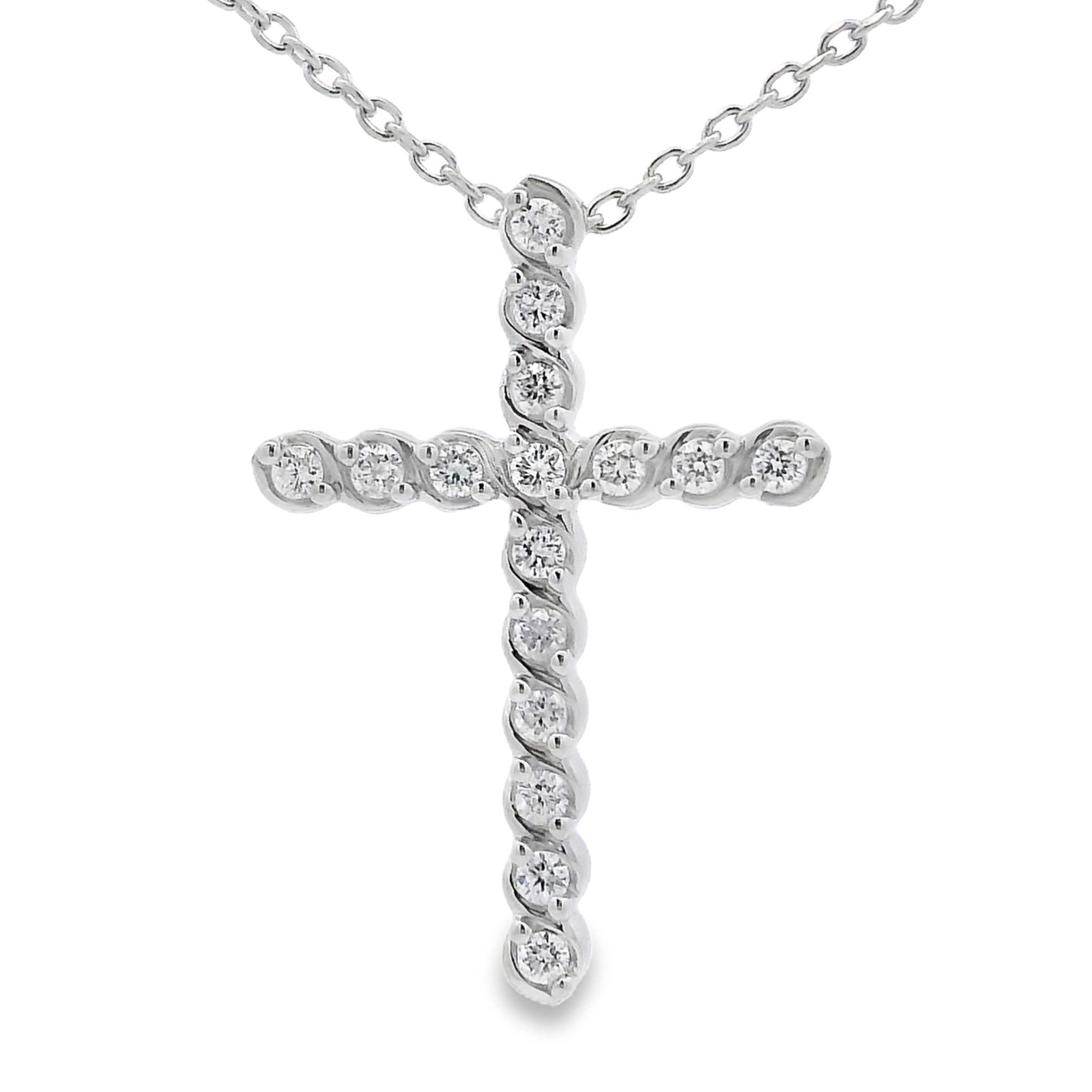 .50ct Cross Religious Pendant Sterling Silver on sale at MyriadMart