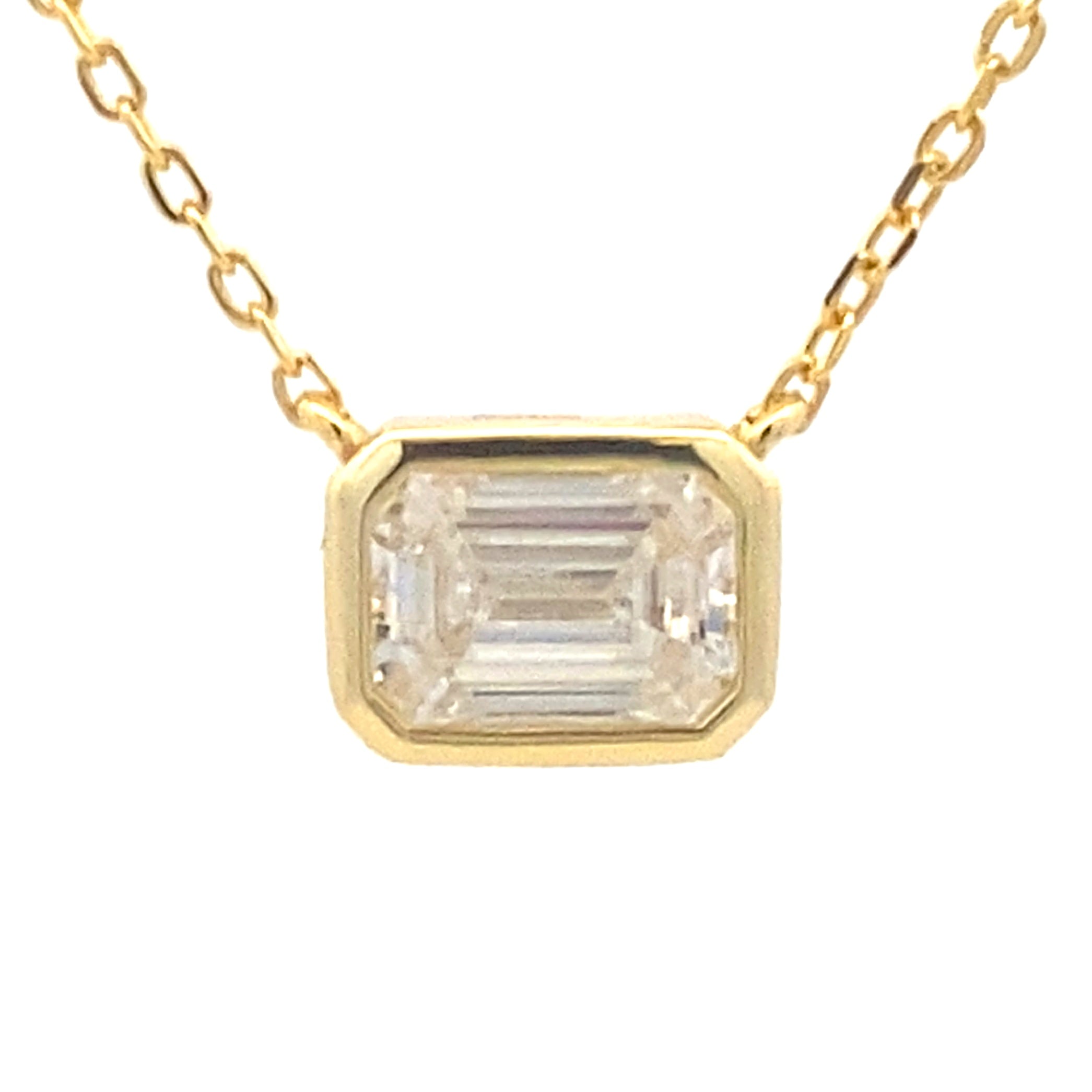 .85ct Moissanite Pendant Vermeil on sale at MyriadMart