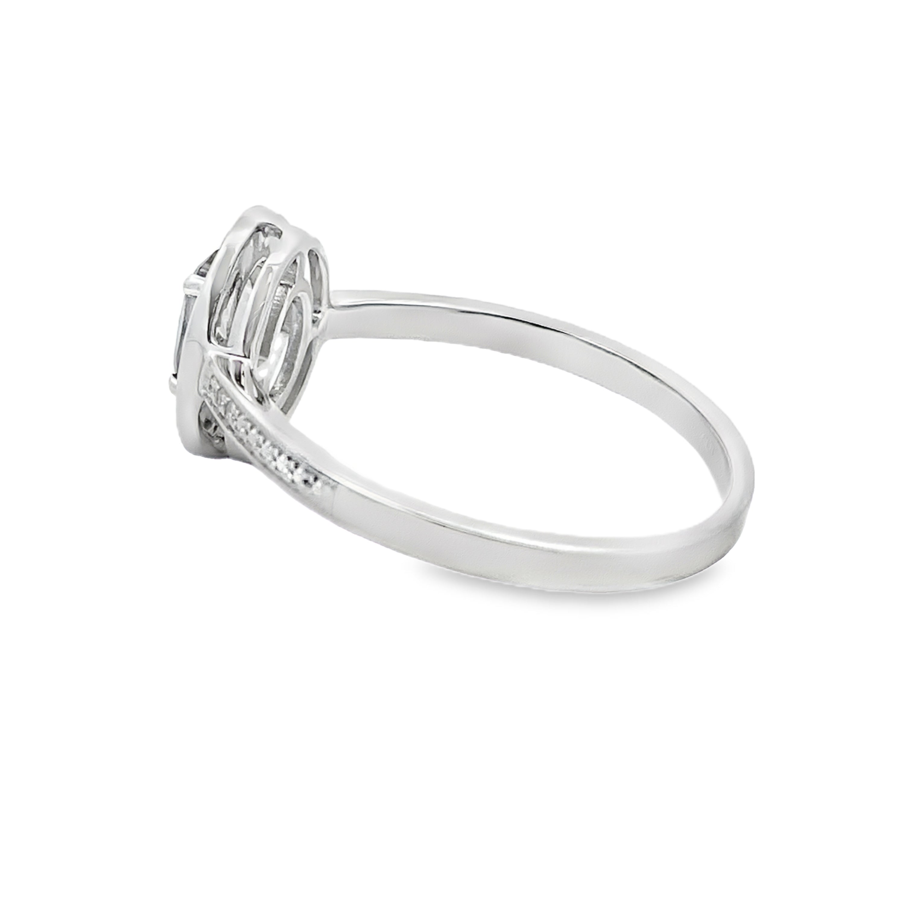 .61ct Mystic Fire Topaz Diamond Ring 10KT White Gold on sale at MyriadMart