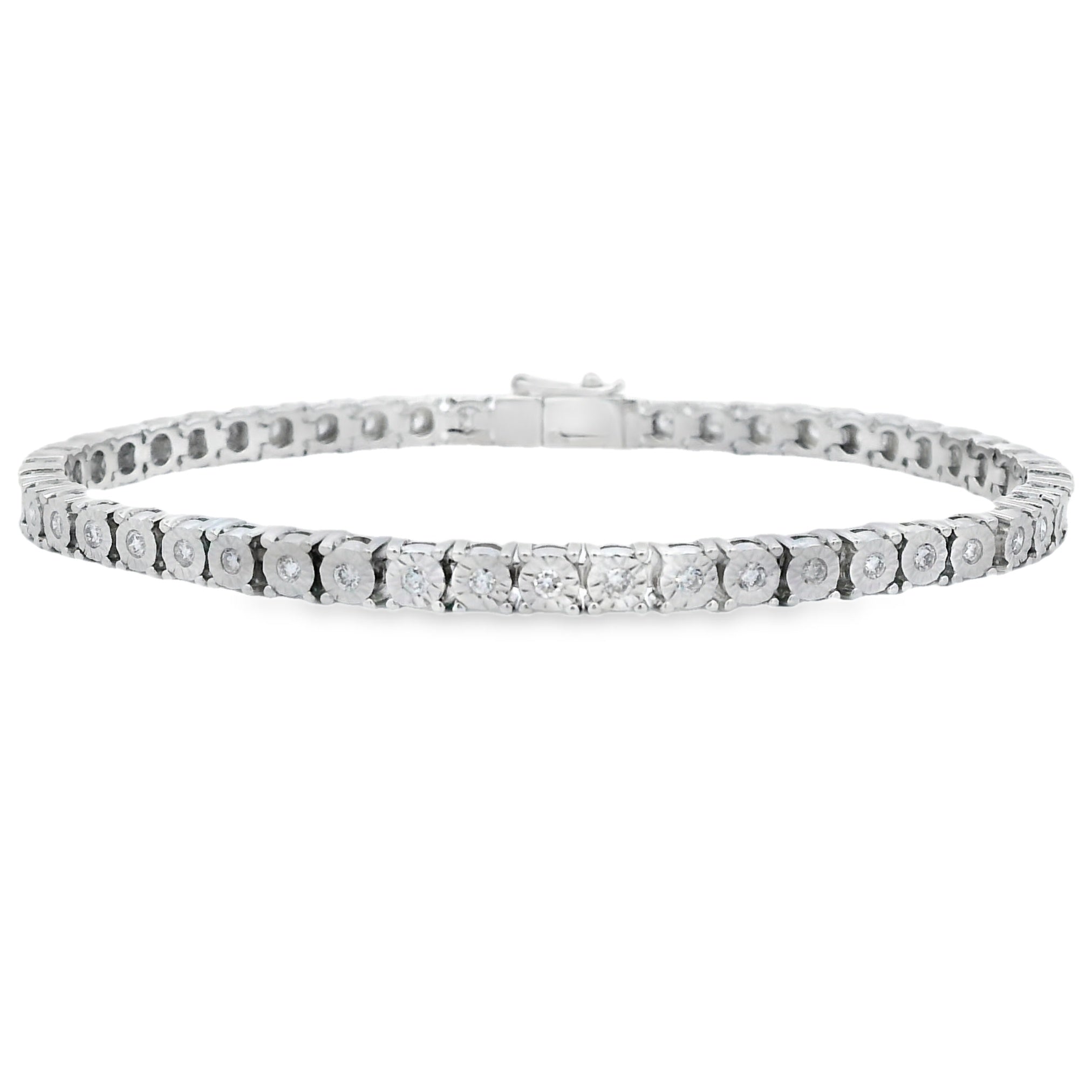 Lab Grown Diamond Tennis Bracelet Sterling Silver on sale at MyriadMart