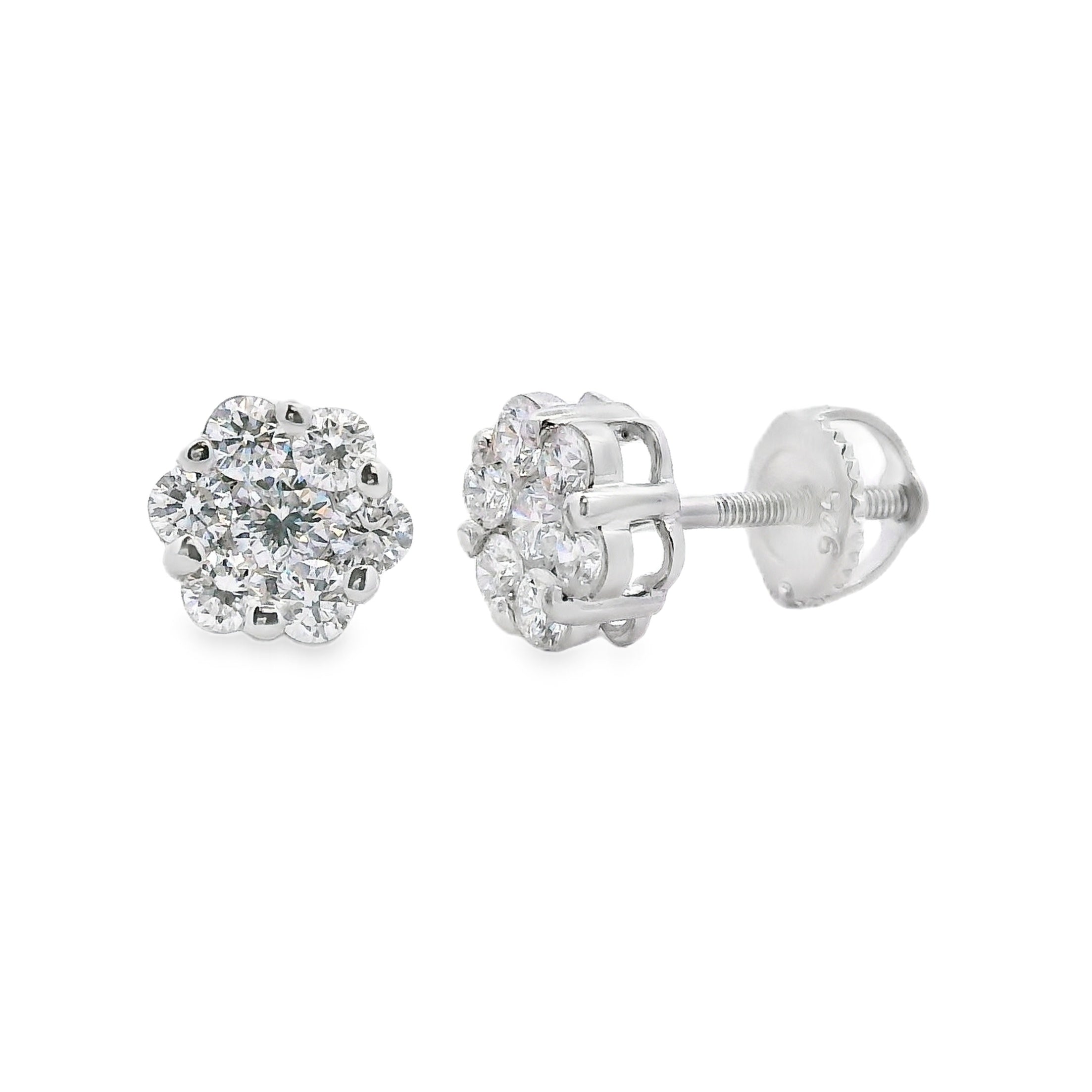 .86ct Lab Grown Diamond Earrings Sterling Silver on sale at MyriadMart