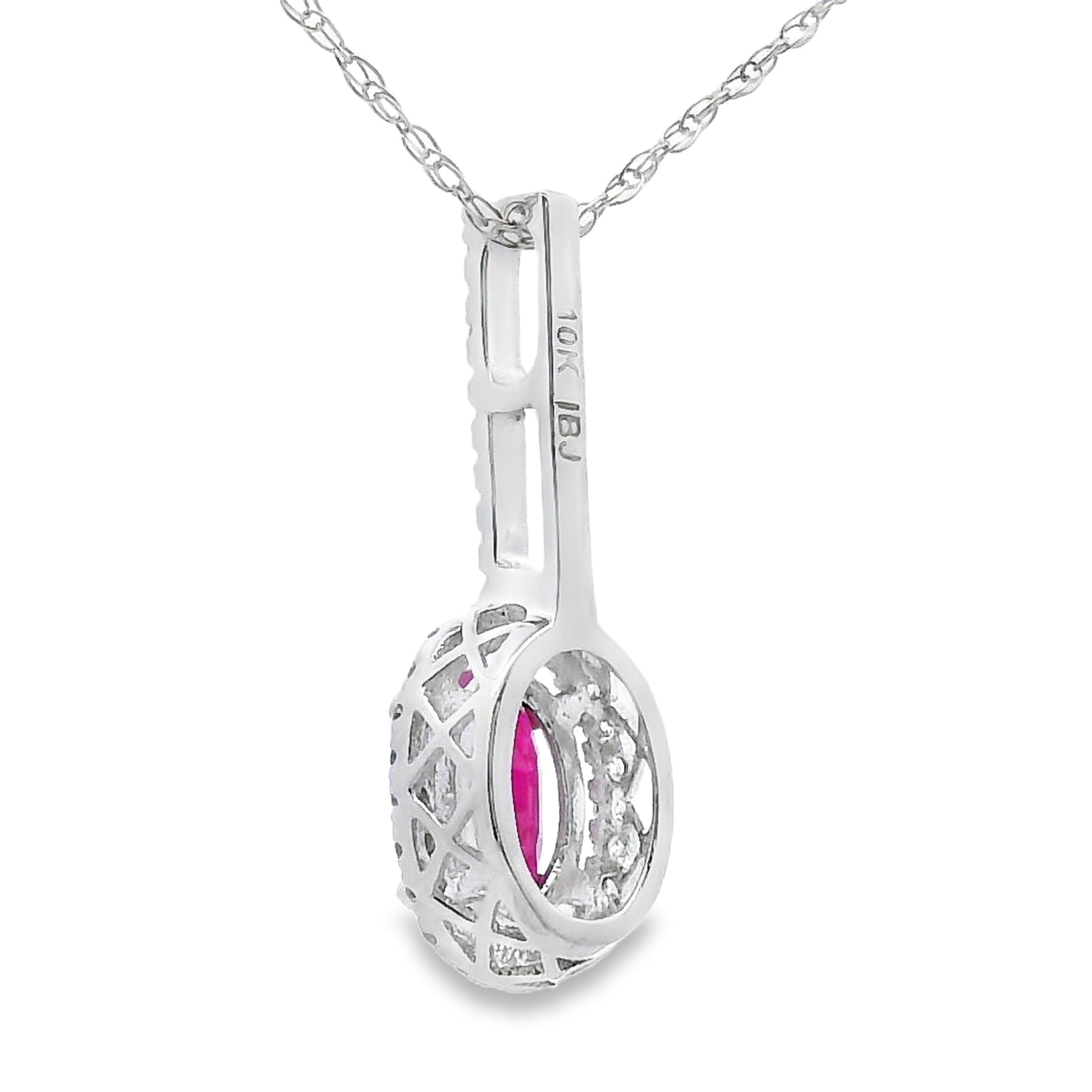 .61ct Ruby Diamond Fashion Pendants 10KT White Gold on sale at MyriadMart