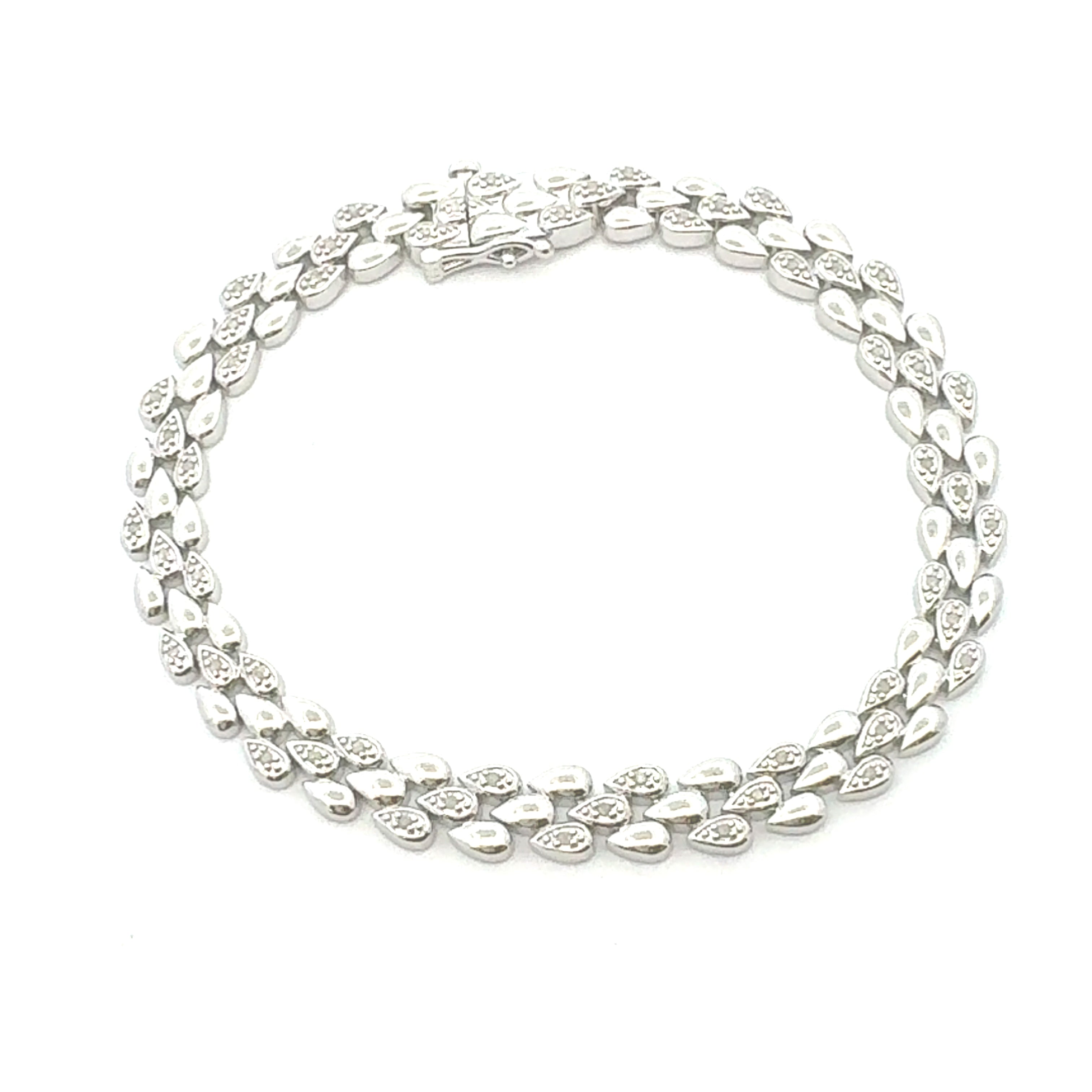 Genuine .25ct Diamond Tennis Bracelet Sterling Silver on sale at MyriadMart