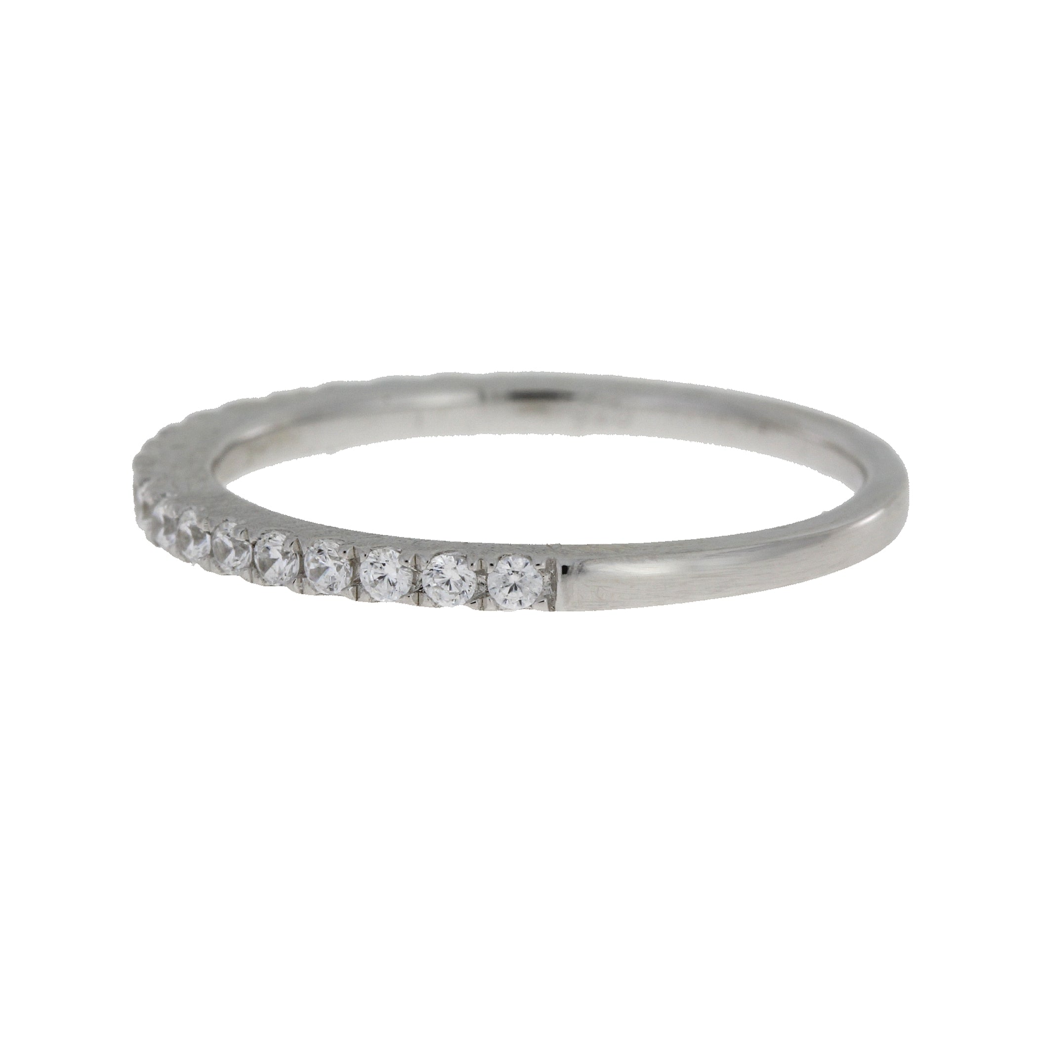 Cubic Zirconium Wedding Band Ring Sterling Silver on sale at MyriadMart
