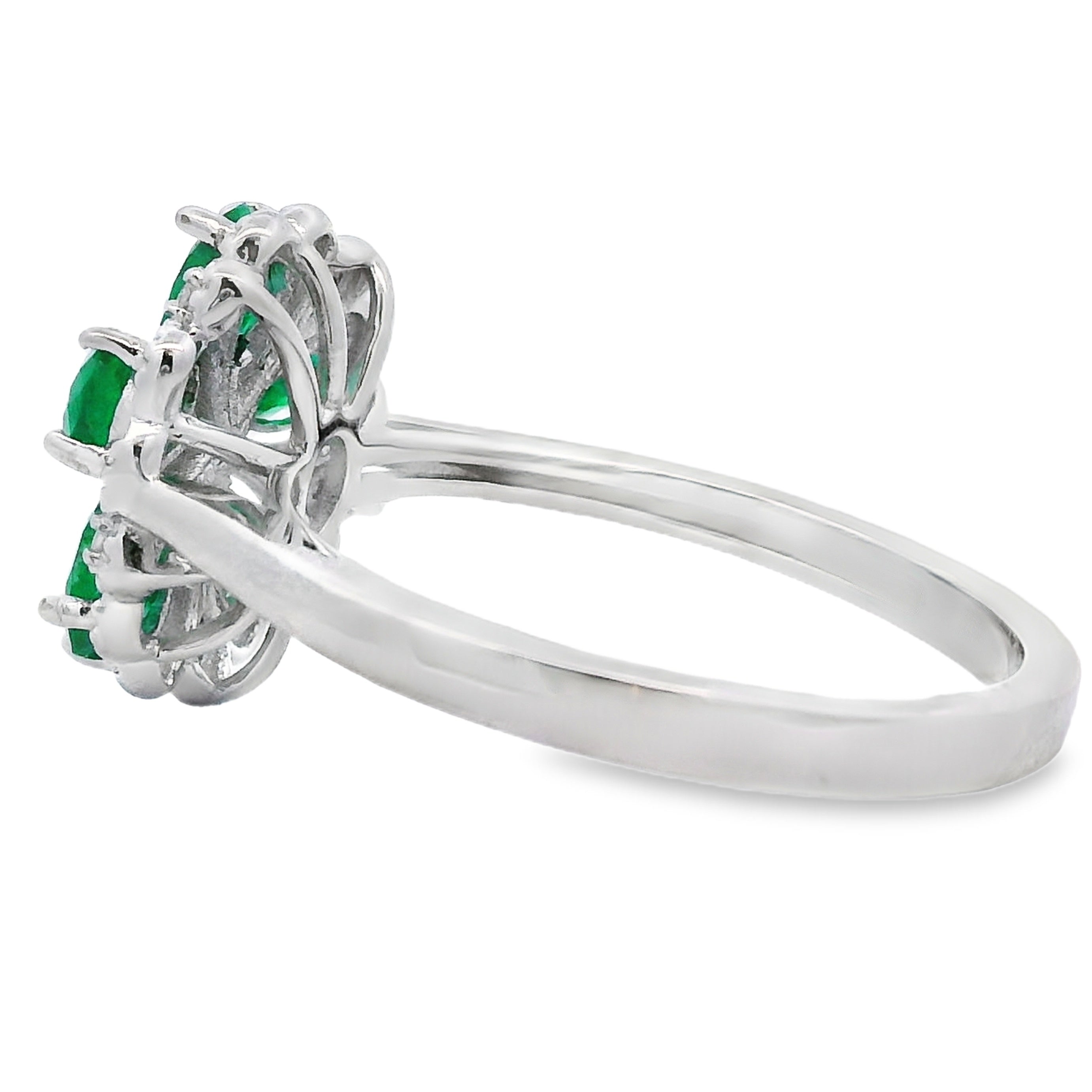 1.03ct Emerald Zircon Ring Sterling Silver on sale at MyriadMart