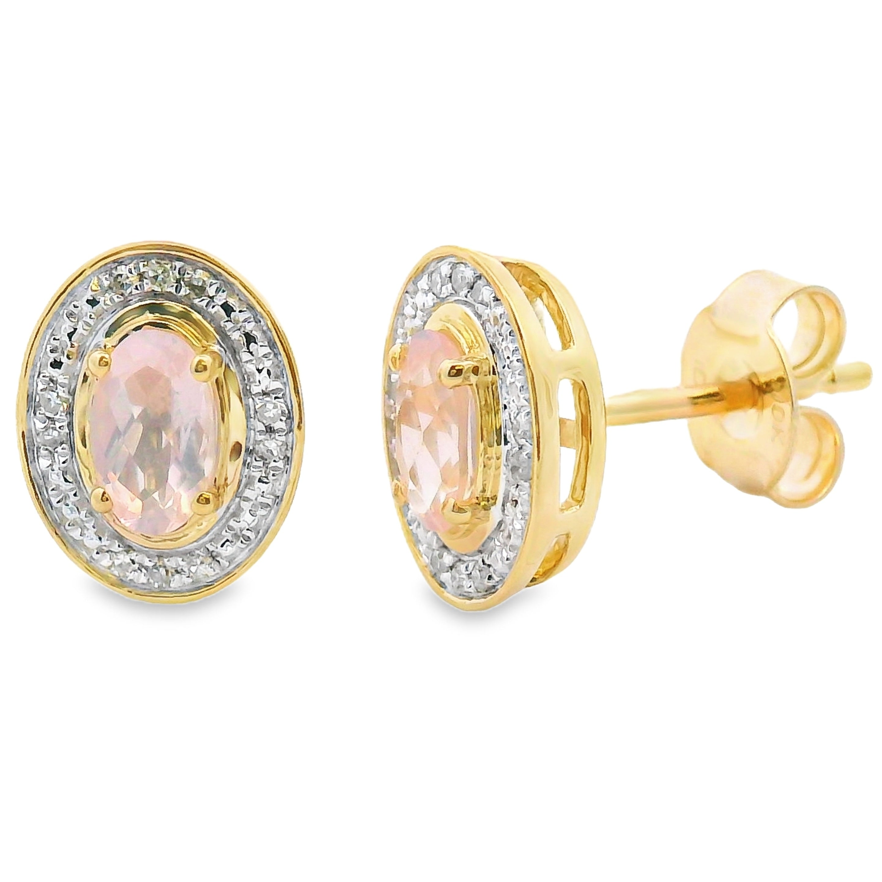 .45ct Quartz Diamond Earrings 10KT White Gold on sale at MyriadMart