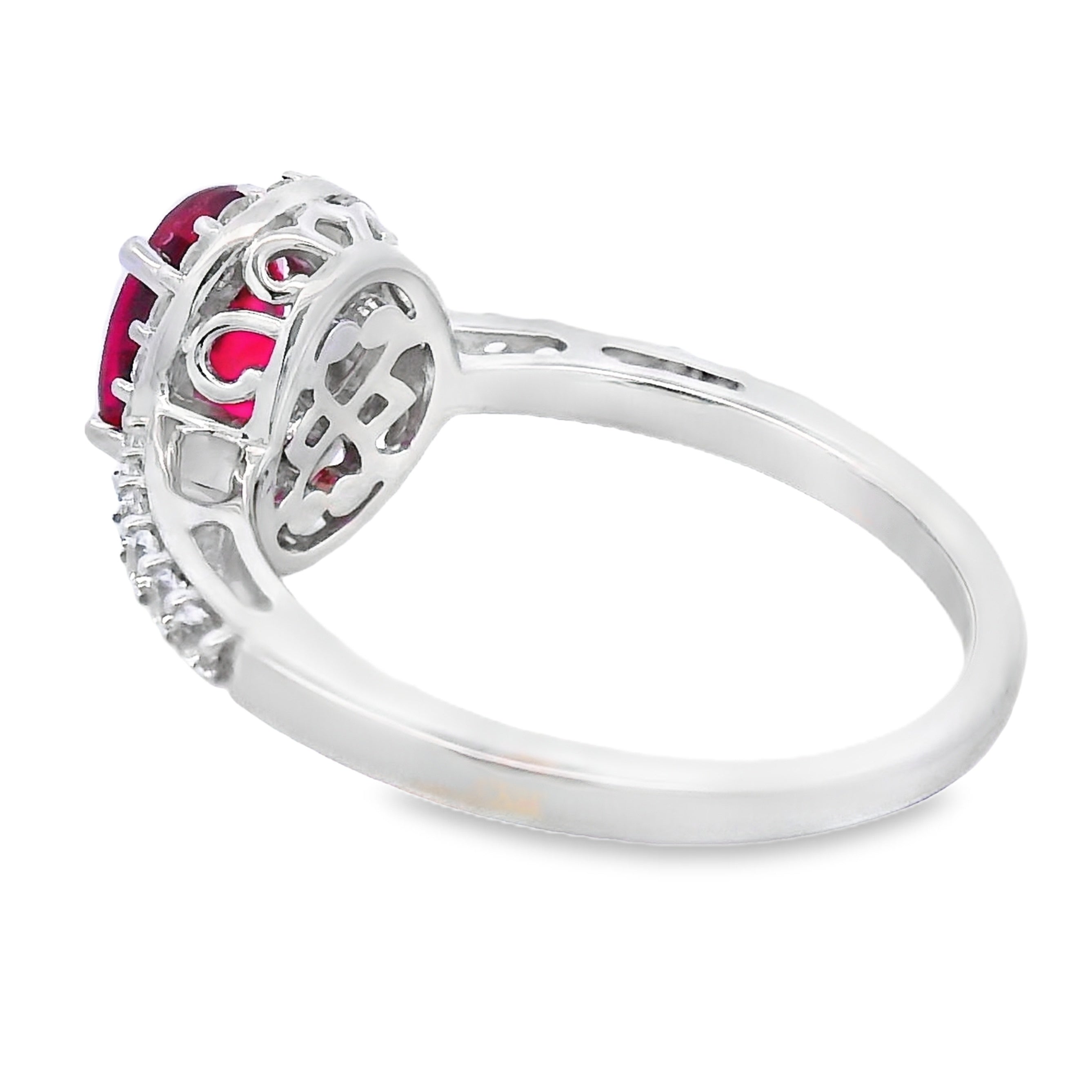 Created Ruby Created Sapphire Ring Sterling Silver on sale at MyriadMart