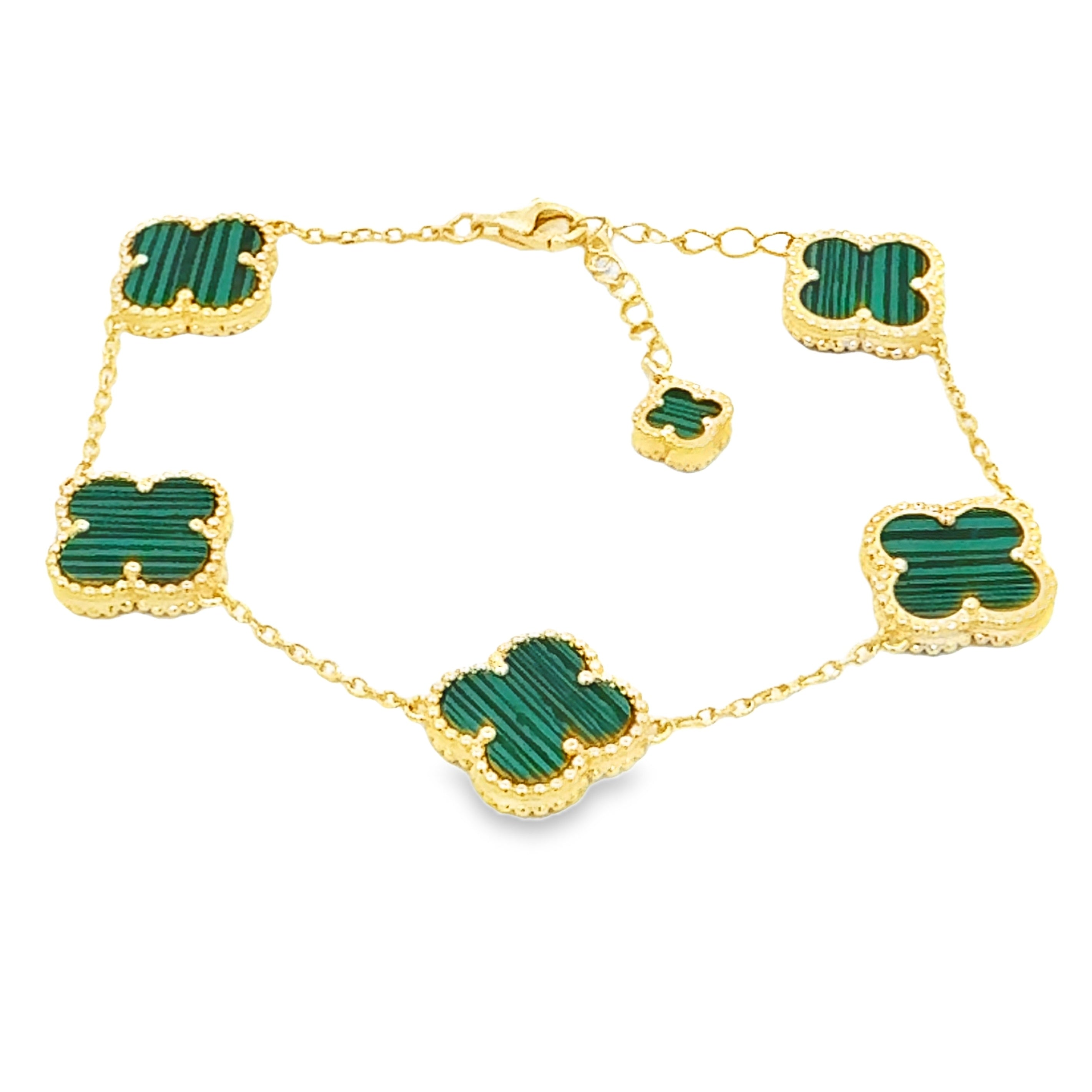 Natural Malachite Bracelet Sterling Silver on sale at MyriadMart