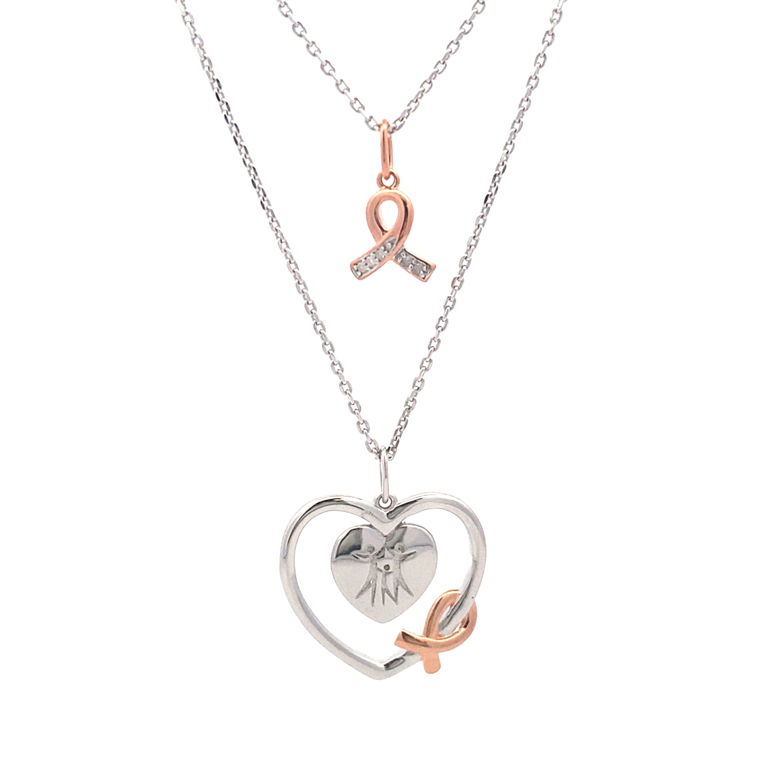 .02ct Diamond Heart Love Pendant Sterling Silver on sale at MyriadMart