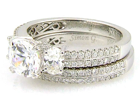 1.05ct Engagement Ring Set 18KT White Gold on sale at MyriadMart