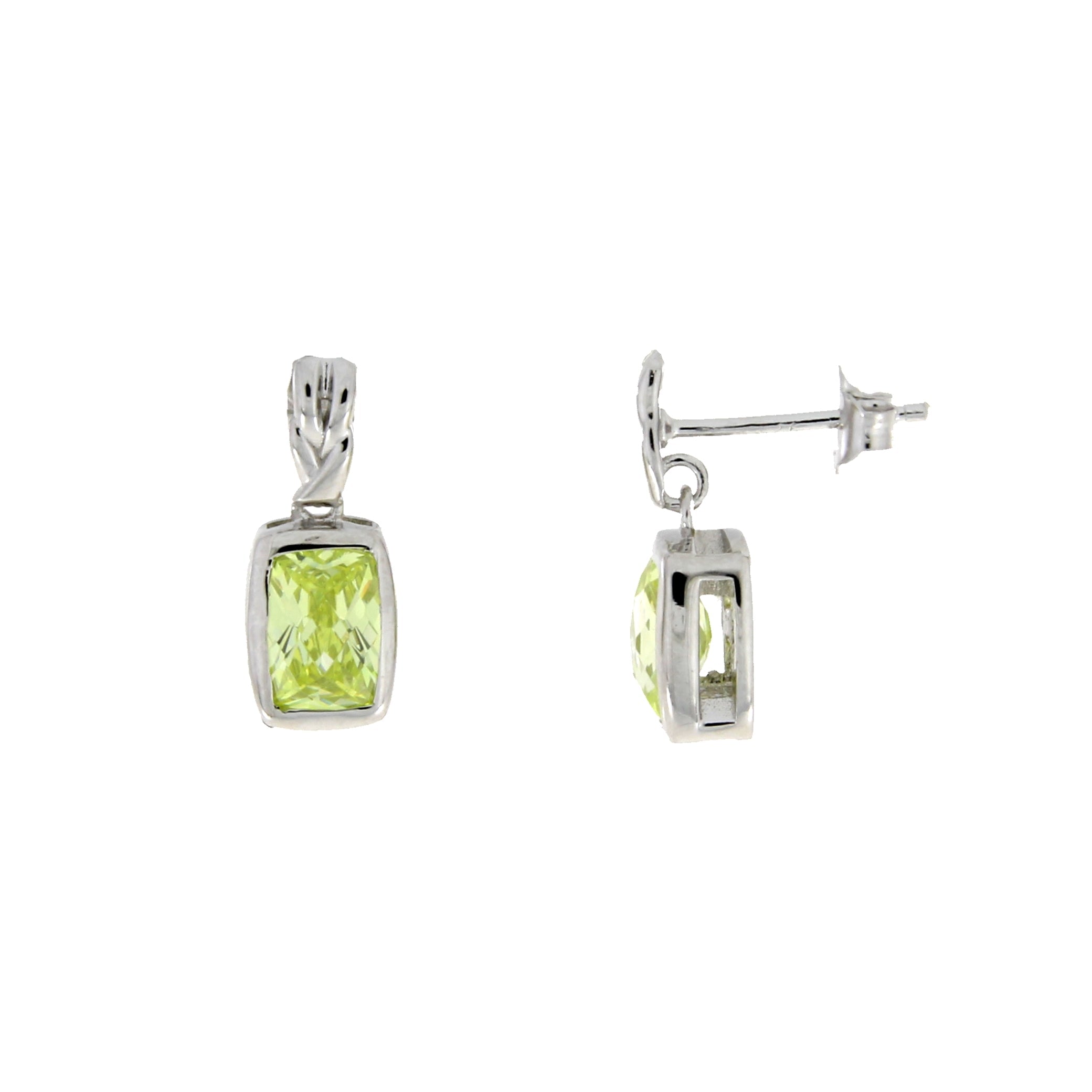 Cubic Zirconium Dangle Earrings Sterling Silver on sale at MyriadMart