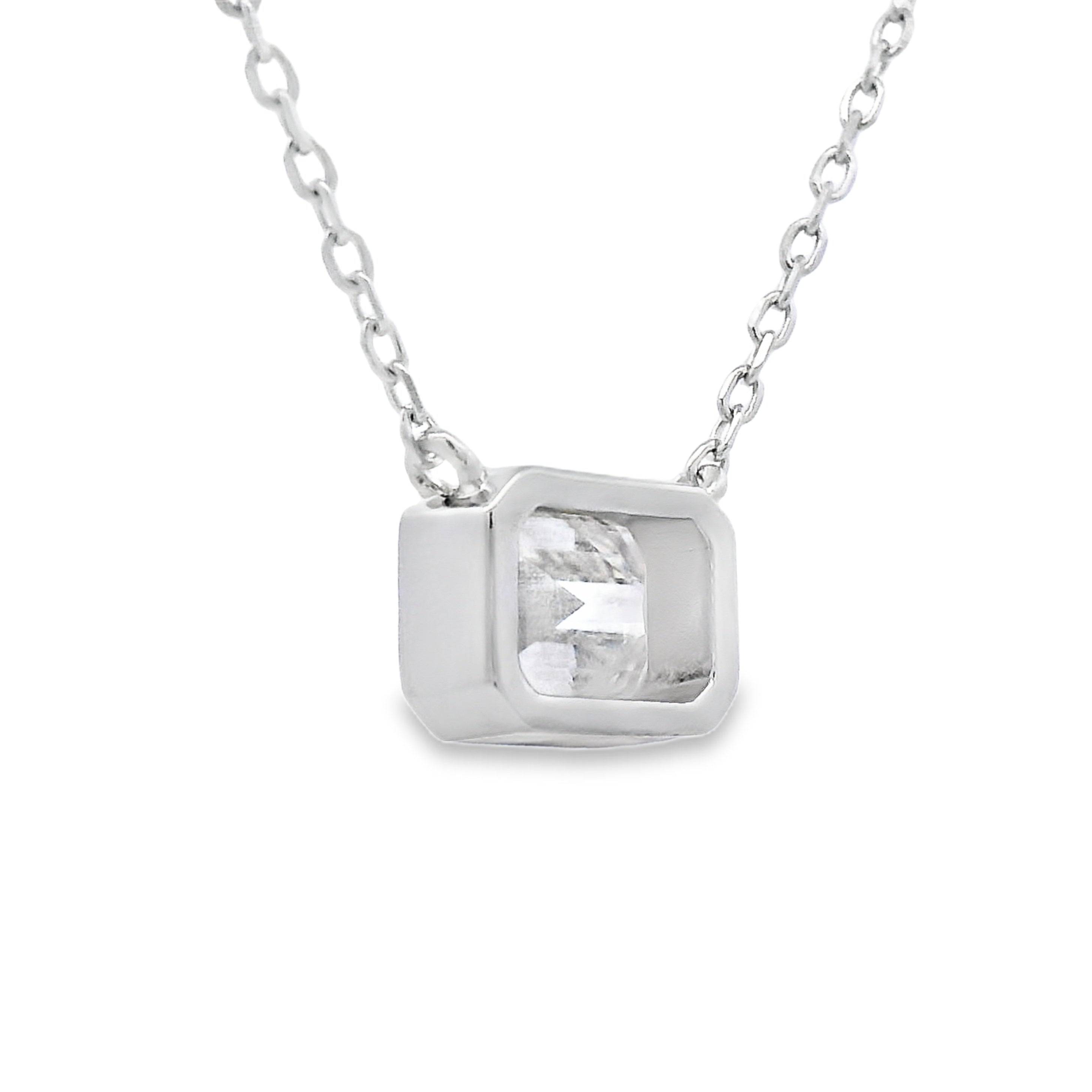 .85ct Moissanite Pendant Sterling Silver on sale at MyriadMart