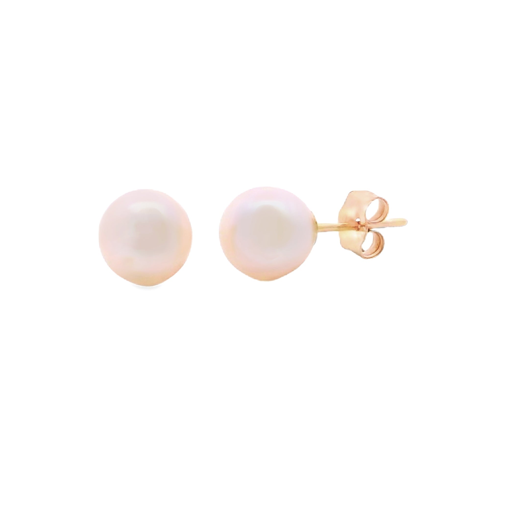 FW Pearl Stud Earrings 14KT Yellow Gold on sale at MyriadMart