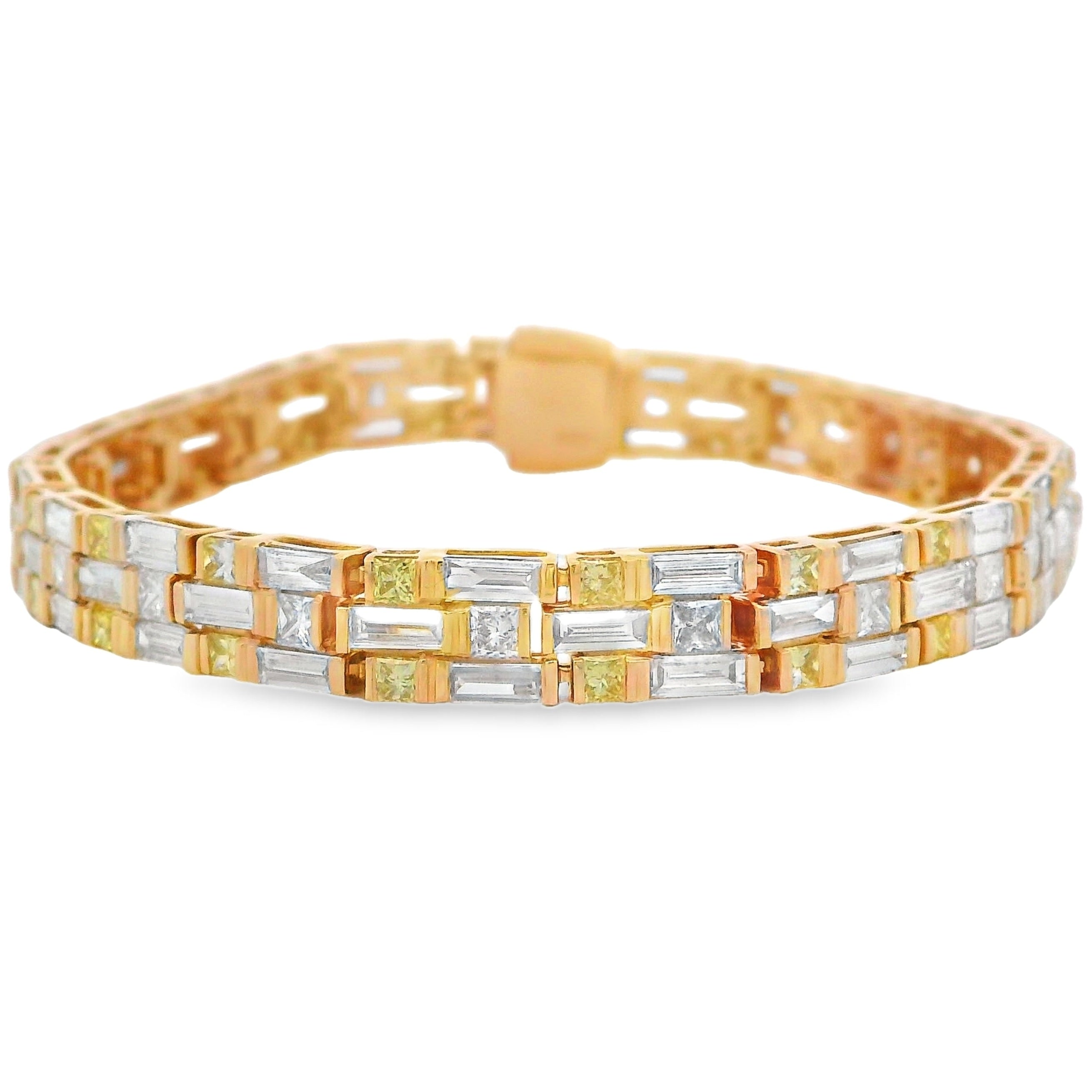 Lab Grown Diamond Tennis Bracelet 14KT Yellow Gold on sale at MyriadMart