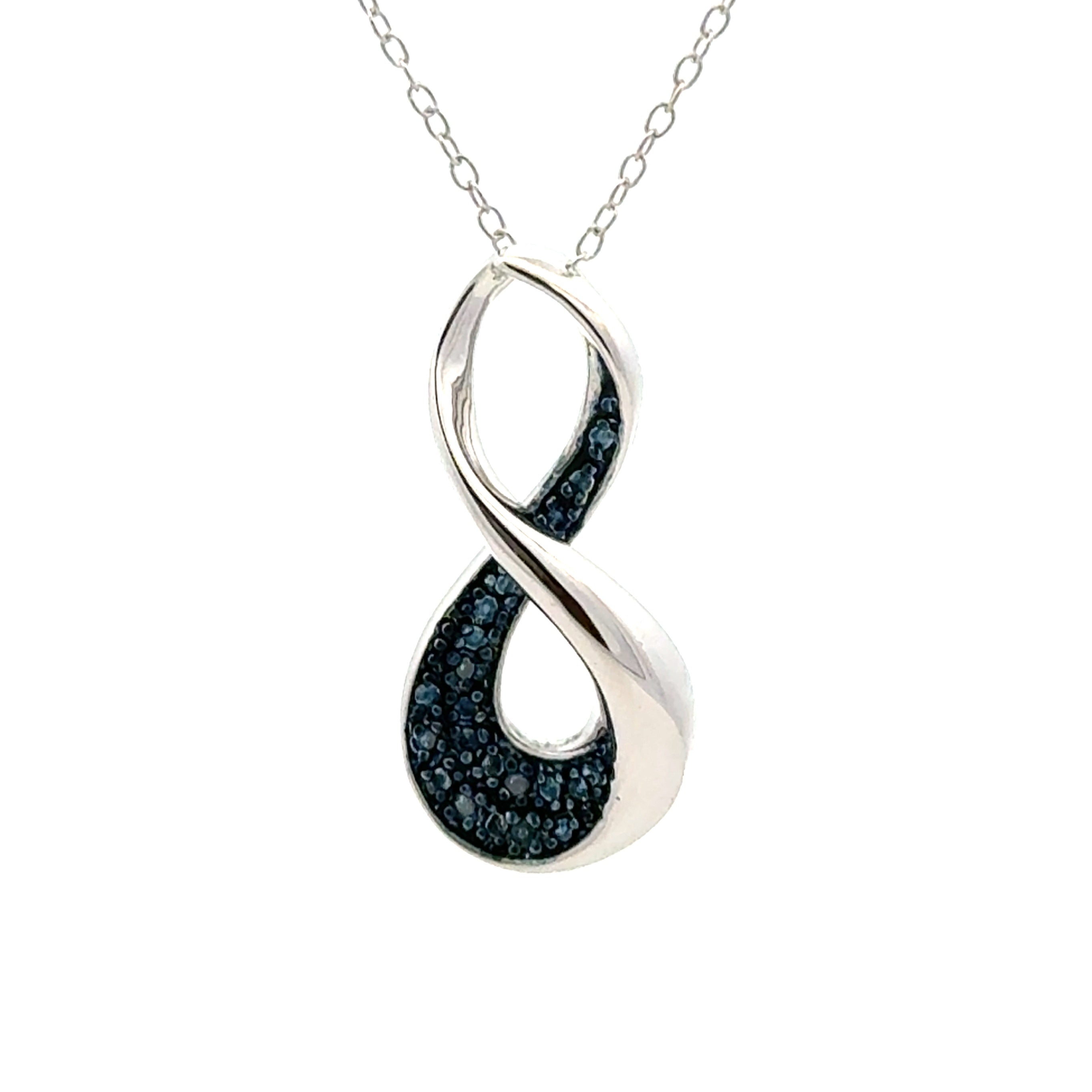 Natural .03ct Diamond Fashion Pendants Sterling Silver on sale at MyriadMart