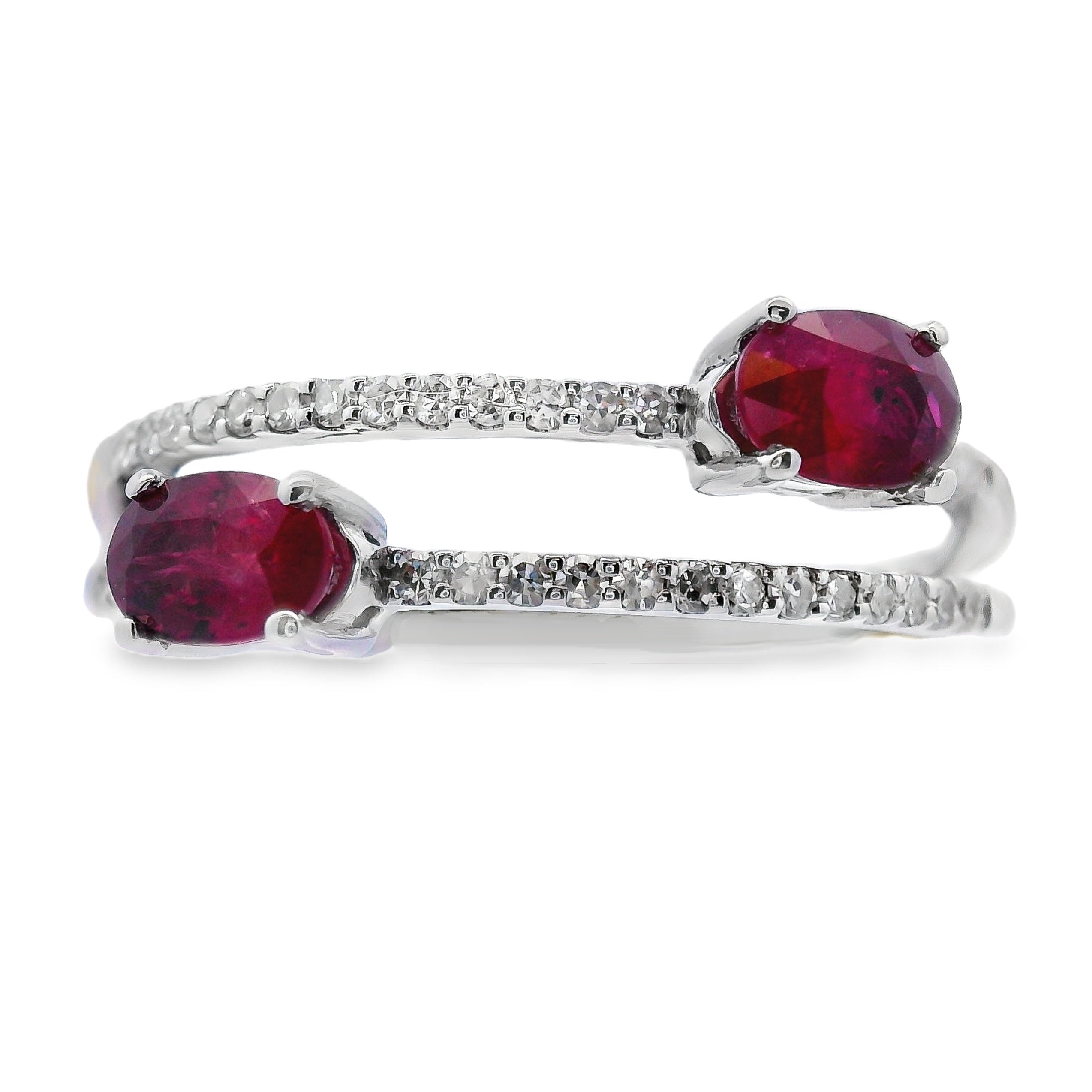 .73ct Ruby Diamond Ring 14KT White Gold on sale at MyriadMart