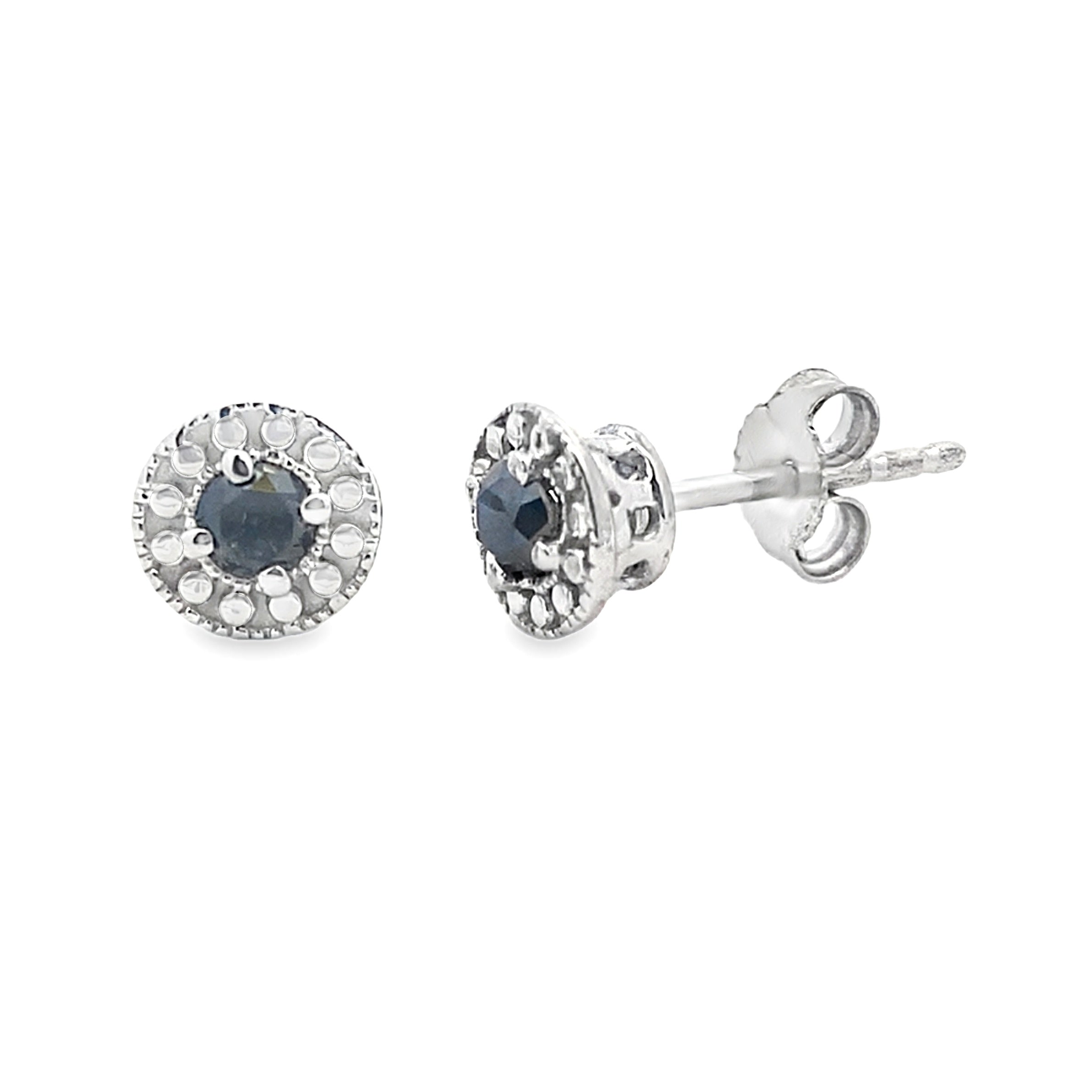 .25ct Diamond Stud Earrings Sterling Silver on sale at MyriadMart