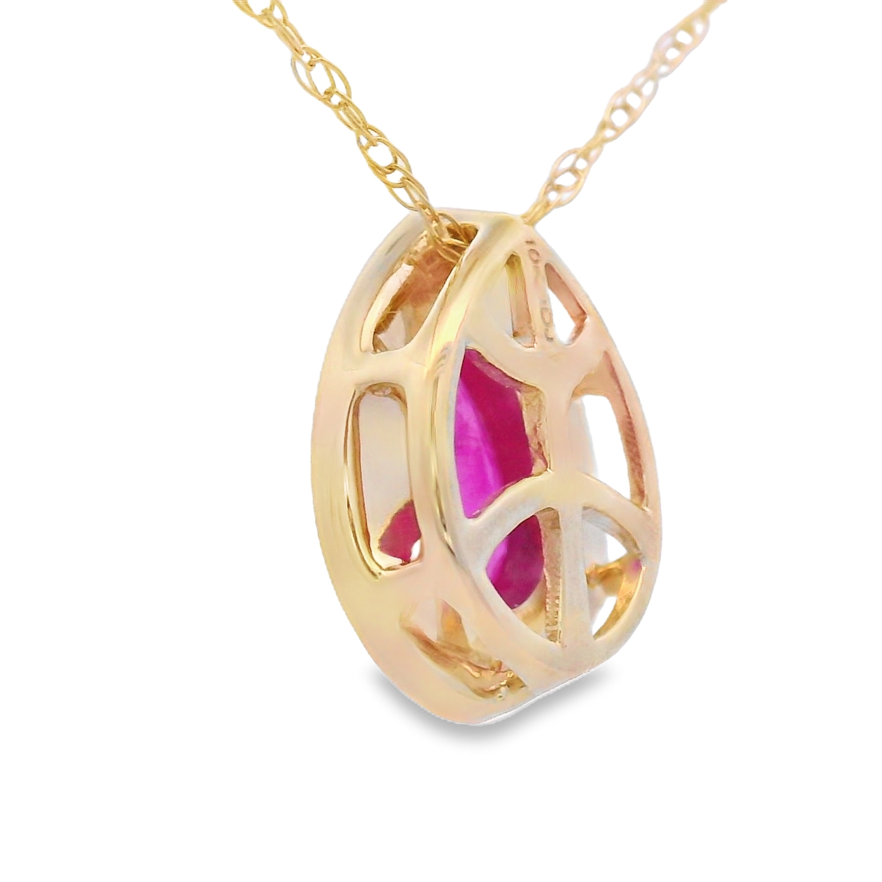 .53ct Ruby Diamond Fashion Pendants 10KT Yellow Gold on sale at MyriadMart