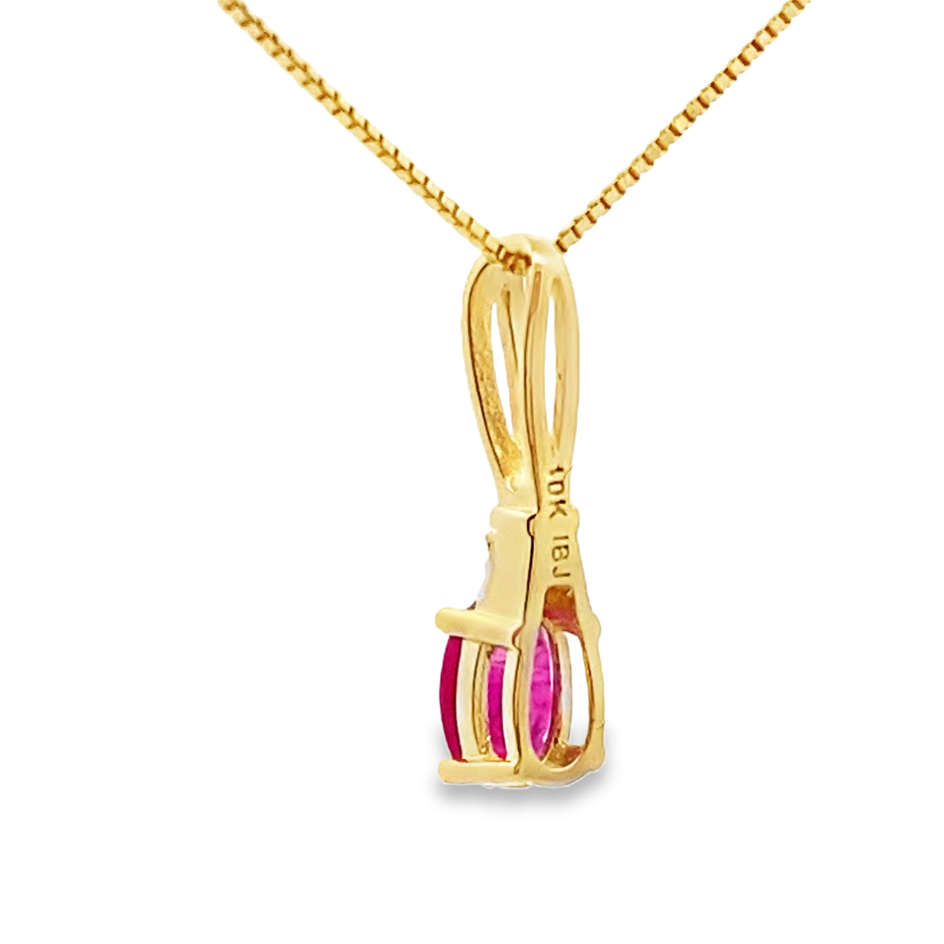 .38ct Ruby Diamond Fashion Pendants 10KT Yellow Gold on sale at MyriadMart