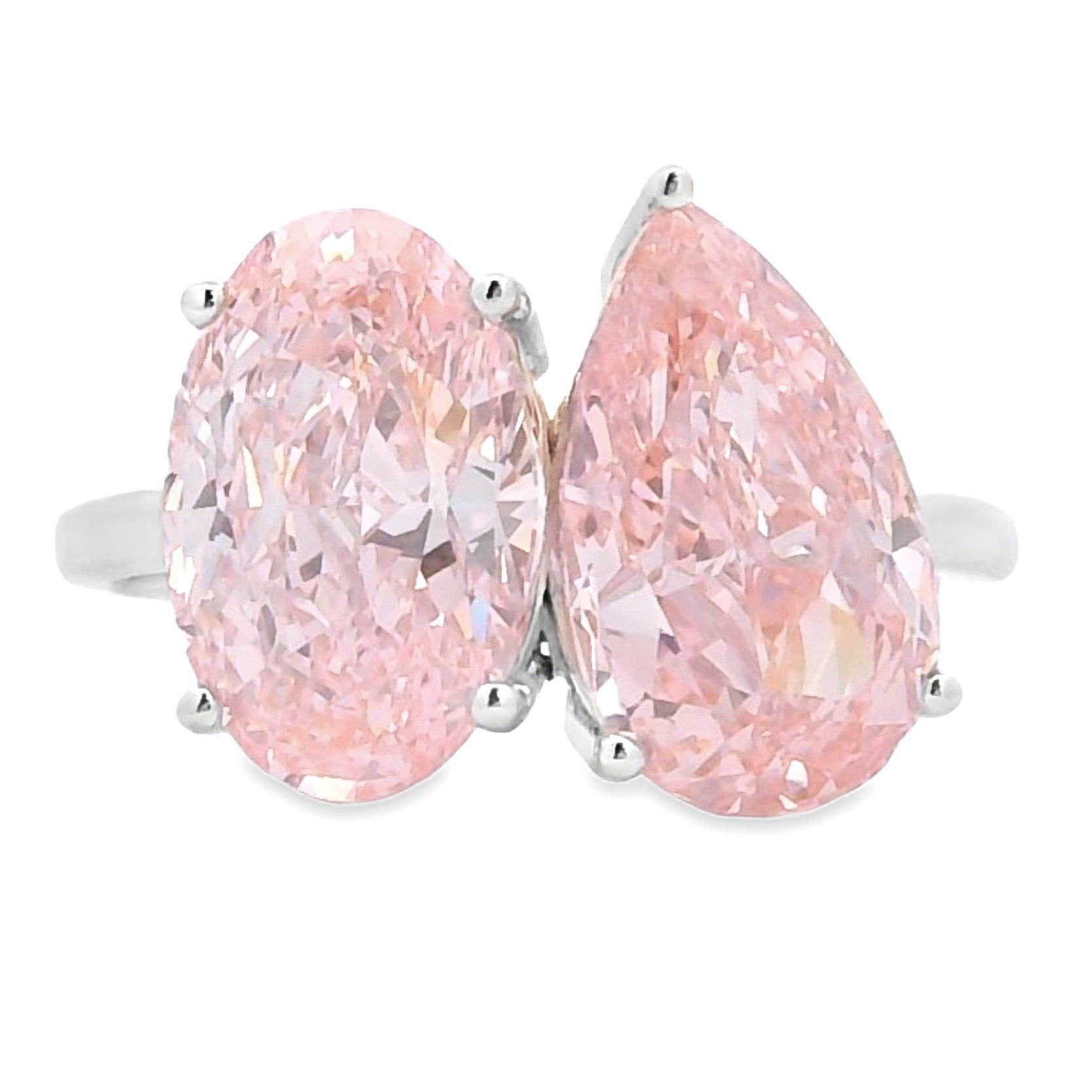Natural 5.50ct Lab Grown Diamond Ring 14KT White Gold on sale at MyriadMart