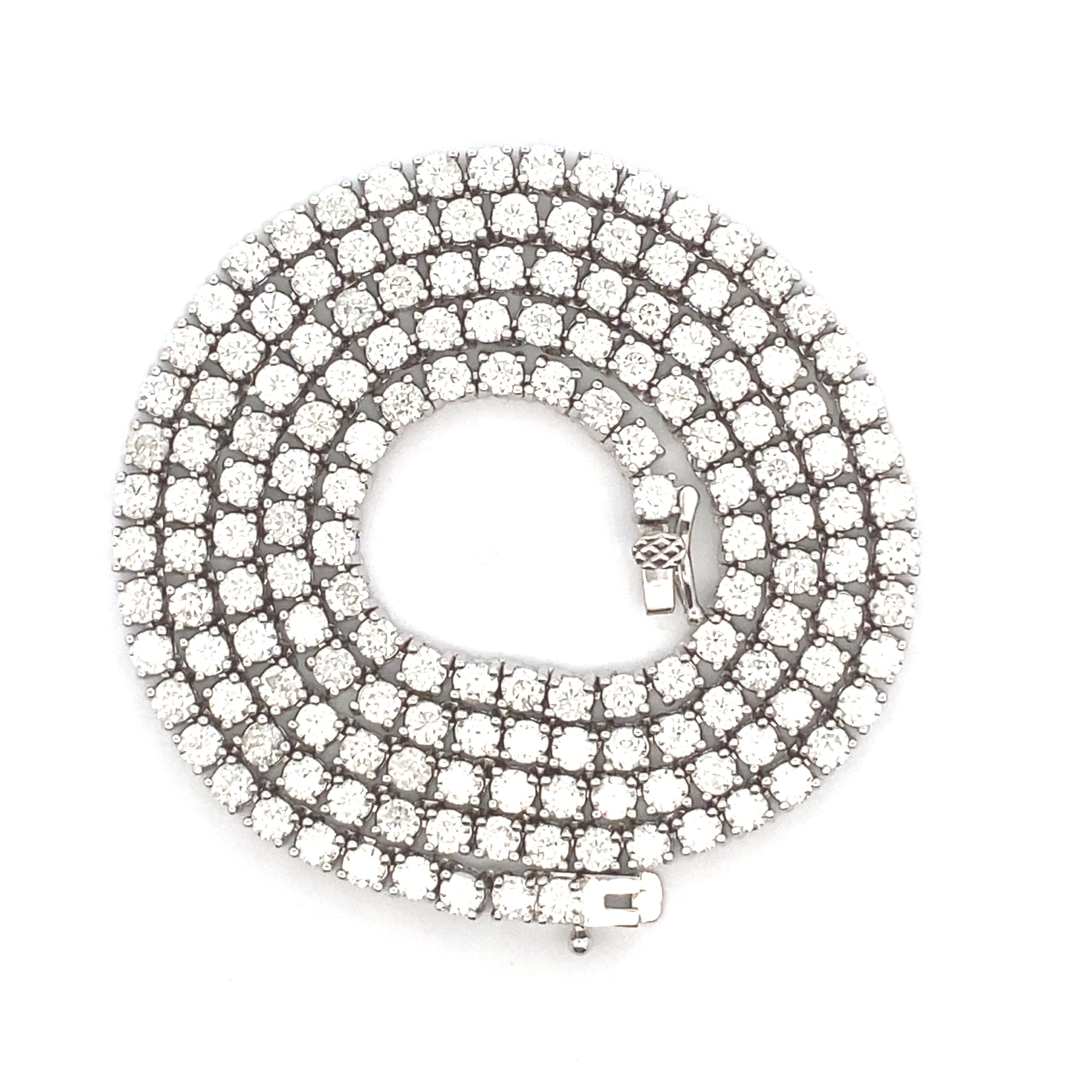 6.85ct Moissanite Tennis Necklace Sterling Silver on sale at MyriadMart