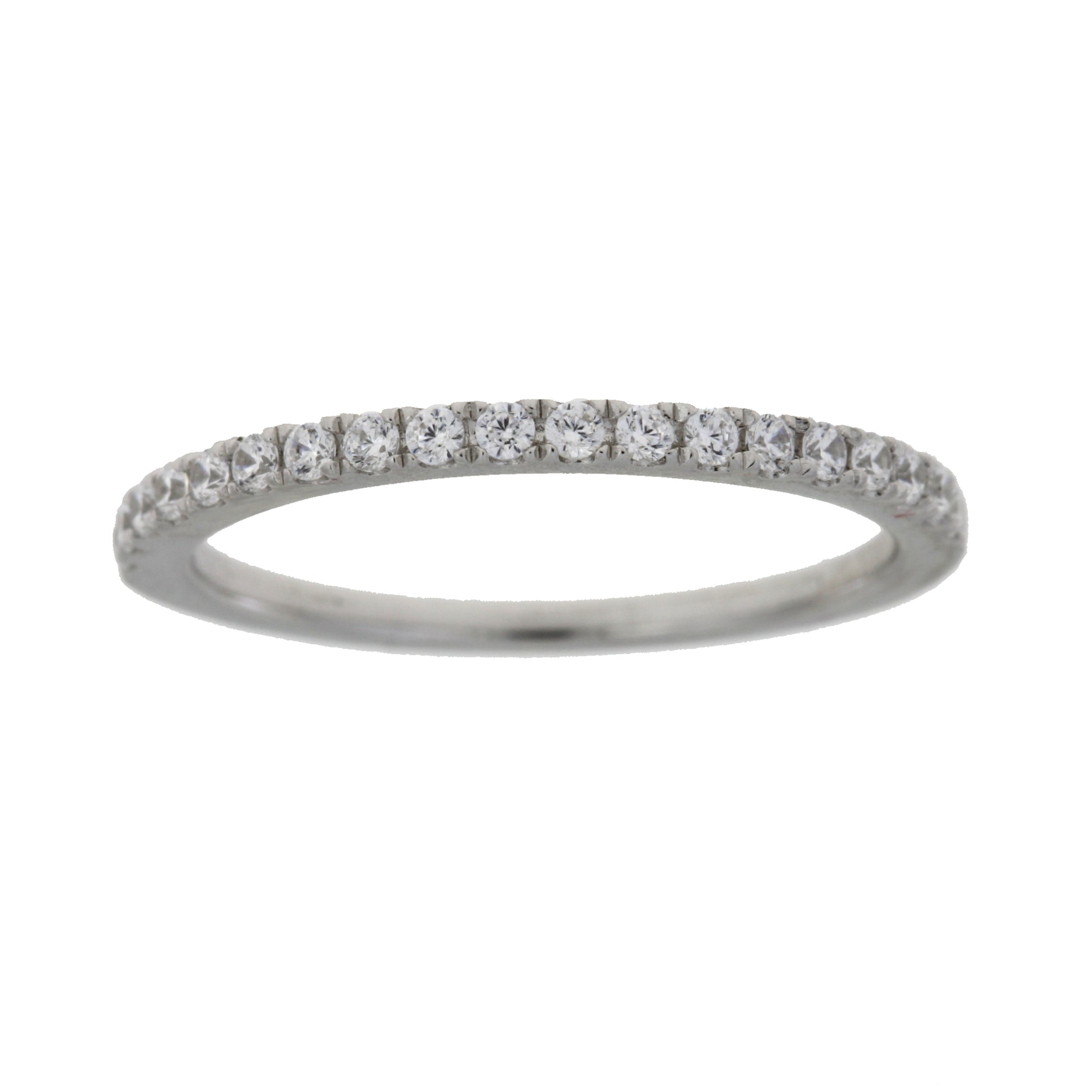 Cubic Zirconium Wedding Band Ring Sterling Silver on sale at MyriadMart