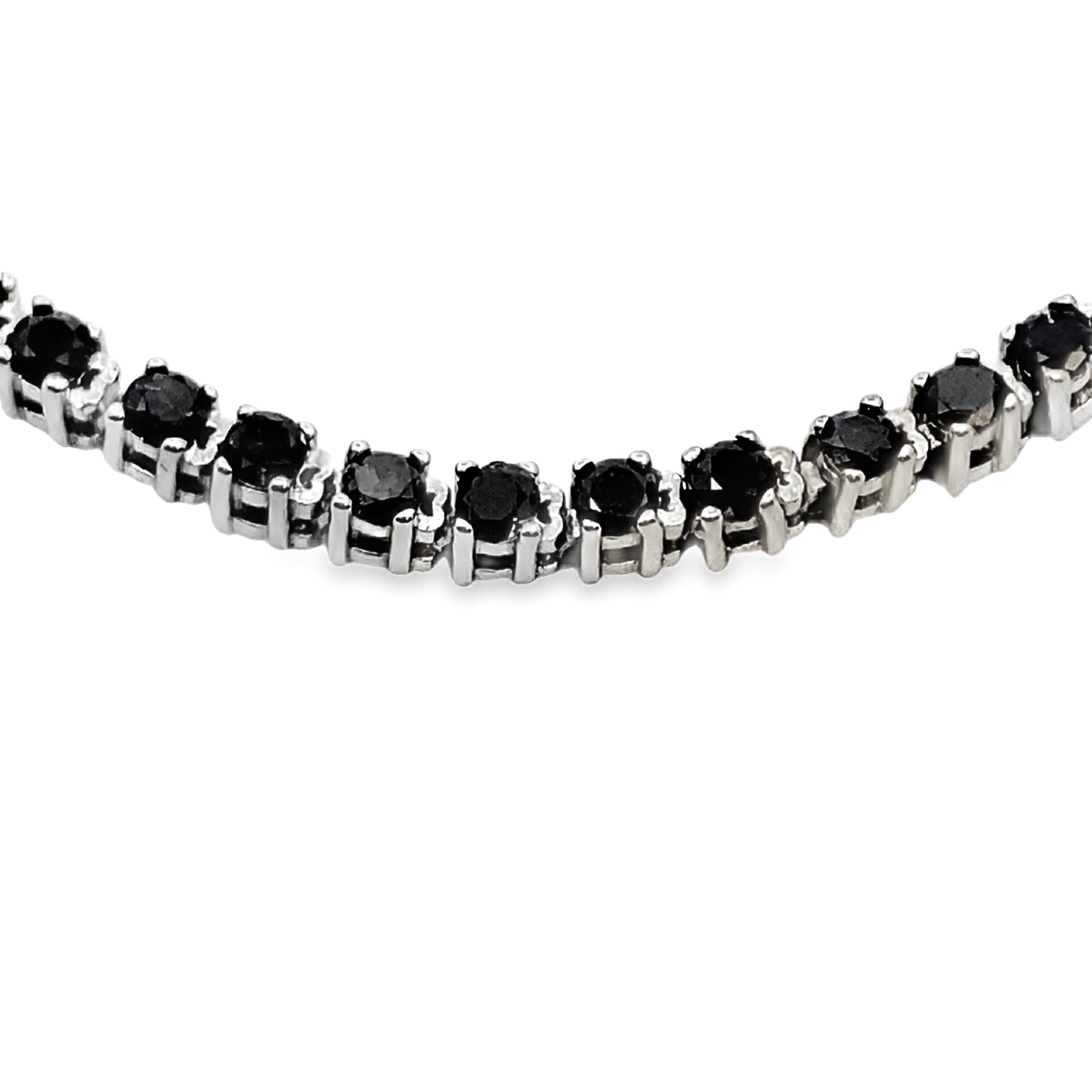 2.27ct Black Diamond Tennis Bracelet Sterling Silver on sale at MyriadMart