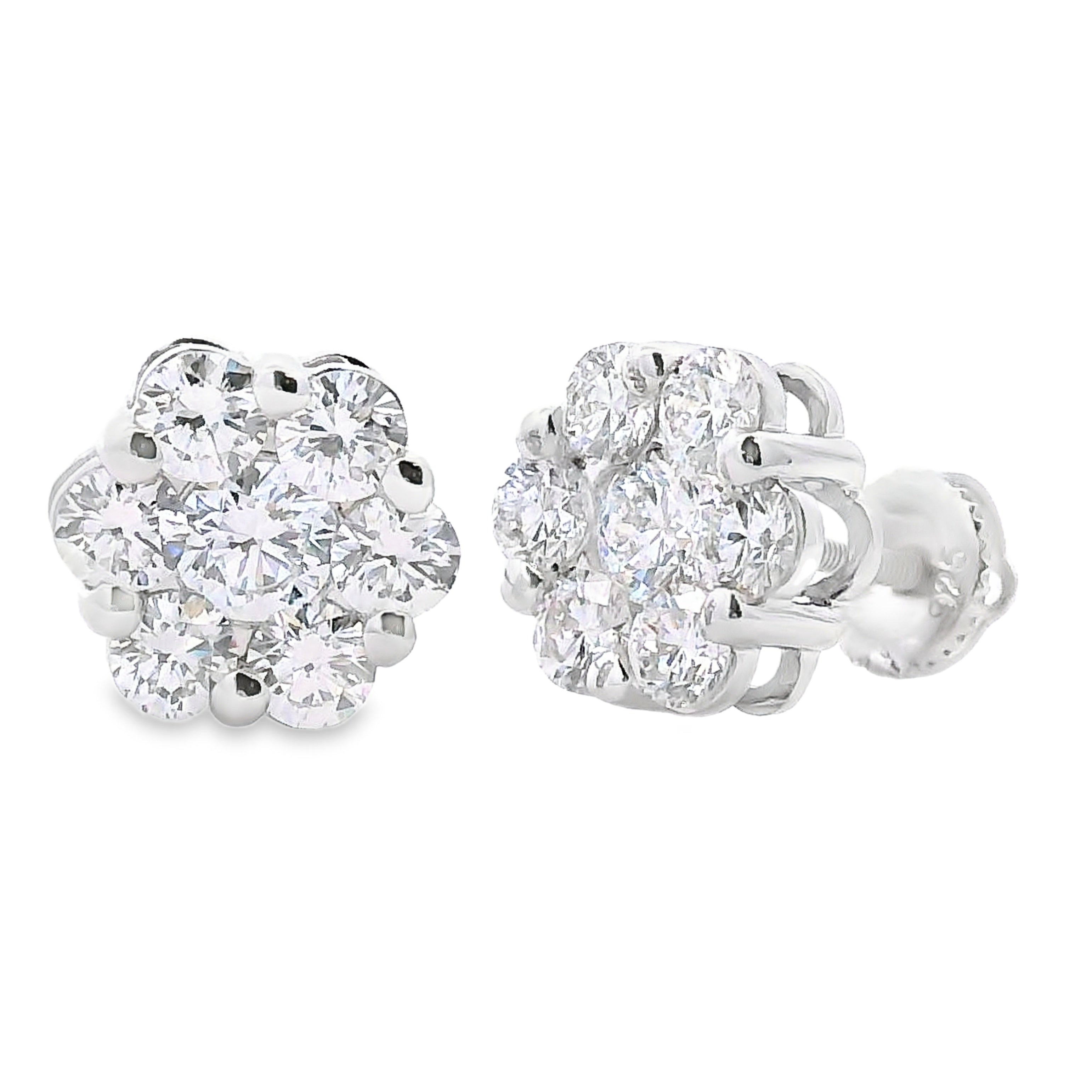 2.51ct Lab Grown Diamond Earrings Sterling Silver on sale at MyriadMart