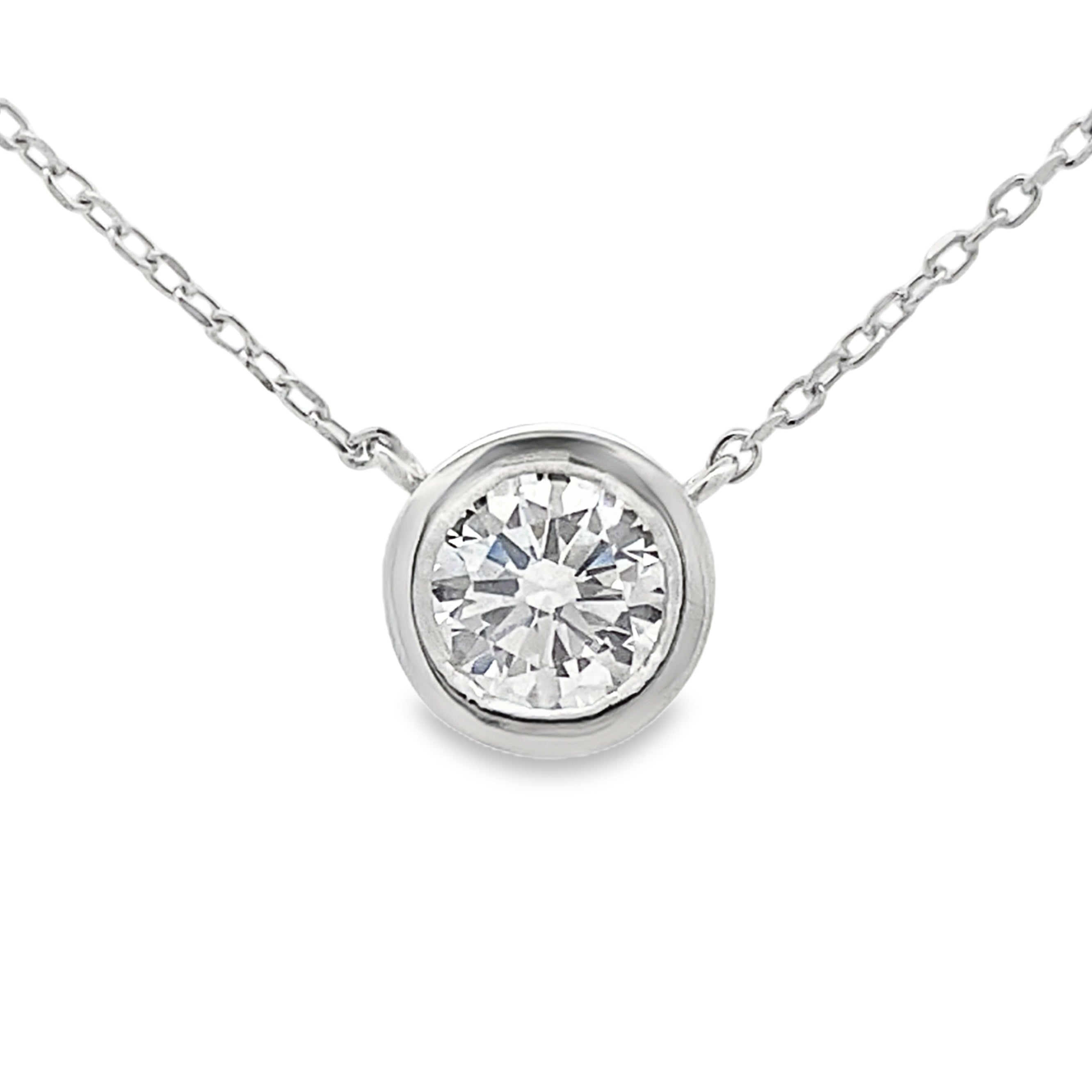 1.00ct Lab Grown Diamond Pendant Sterling Silver on sale at MyriadMart